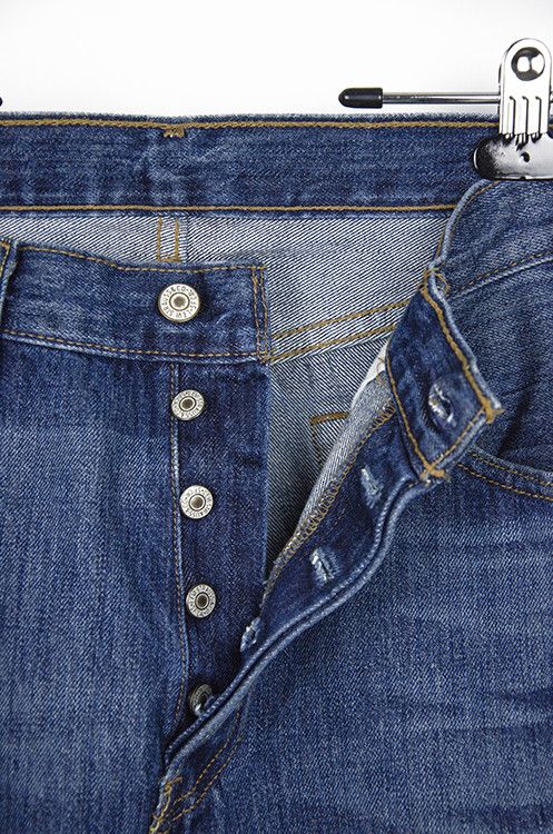 Levi's Levi’s 501 Straight Fit Jeans Blue Denim - Size 33×32 Size US 33 - 4 Thumbnail