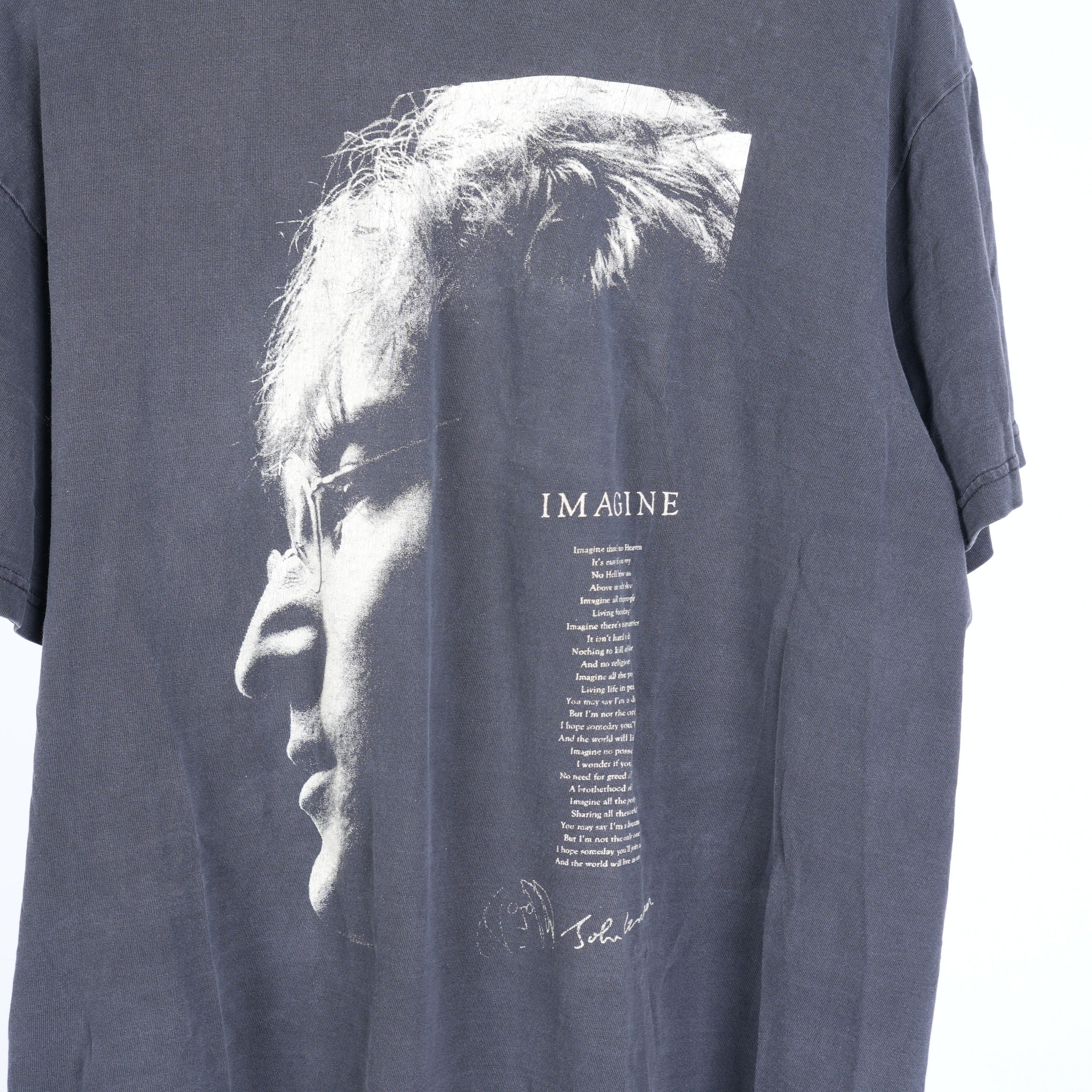 Vintage VINTAGE JOHN LENNON IMAGINE TEE Size US XL / EU 56 / 4 - 3 Thumbnail