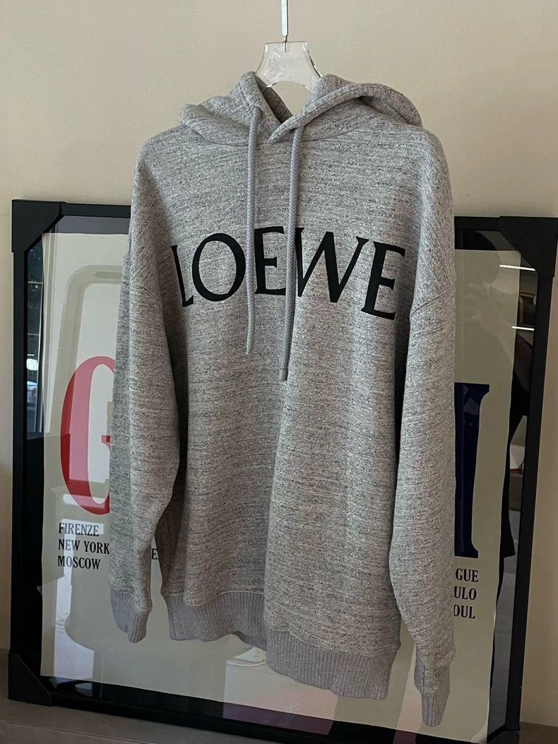 Loewe LOEWE Carbon gray letter logo hoodie Size XS / US 0-2 / IT 36-38 - 1 Thumbnail