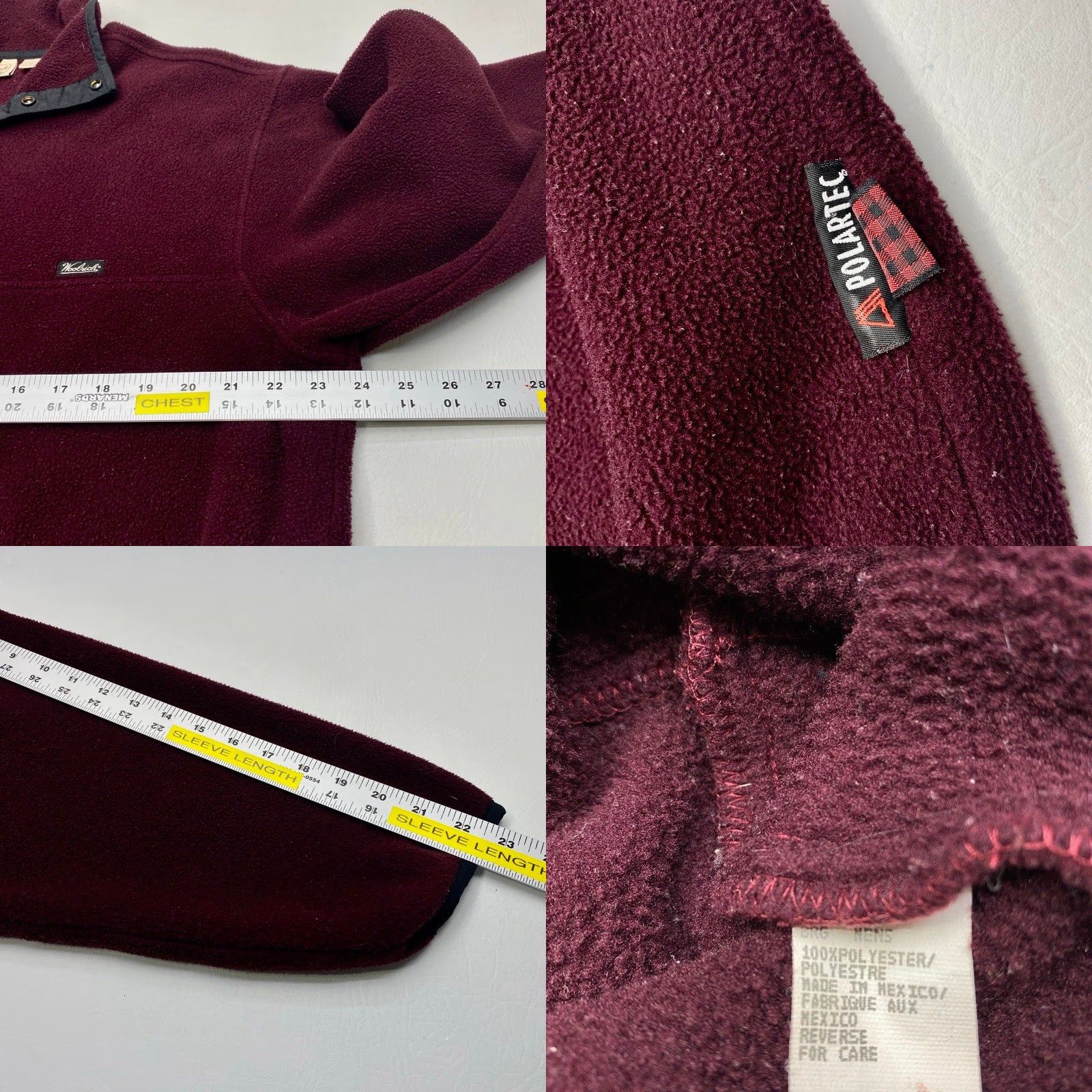 Vintage VINTAGE Woolrich Sweater T Snap Fleece Pullover Mens Large Maroon 8003 Size US L / EU 52-54 / 3 - 8 Thumbnail