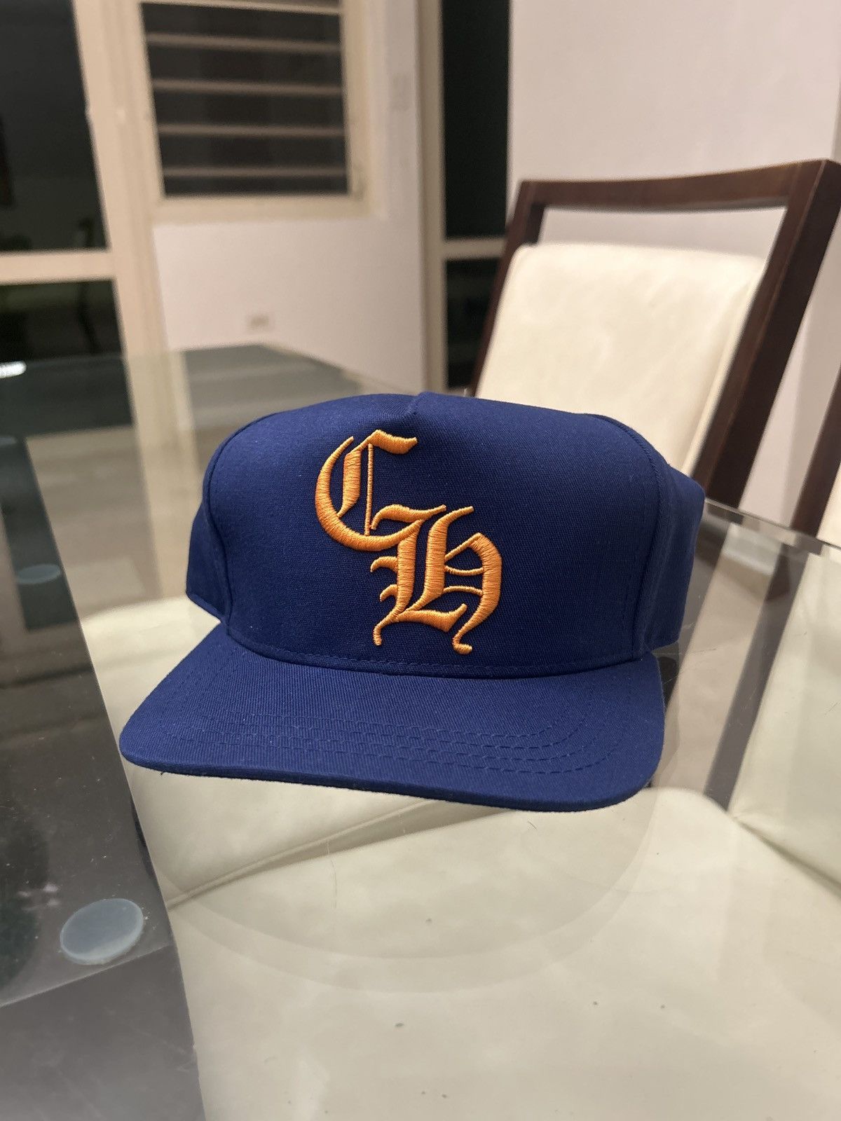 Chrome Hearts Chrome Hearts CH Blue/Yellow BaseBall Hat Size ONE SIZE - 9 Thumbnail