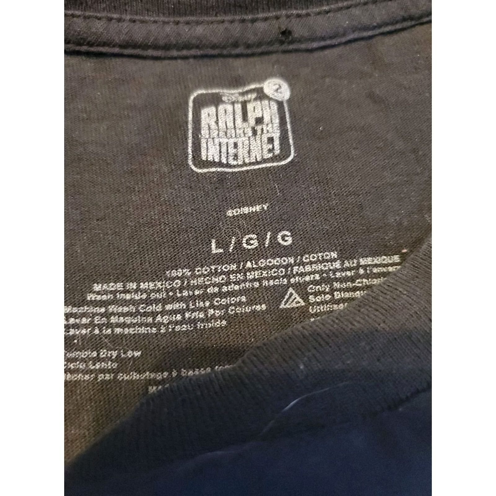 Disney Disney Ralph Breaks The Internet Happy Caturday Short Sleeve T-Shirt Adult Large Black Crew Neck Cotton Unisex Shirts Tee Graphic Print Size US L / EU 52-54 / 3 - 2 Thumbnail