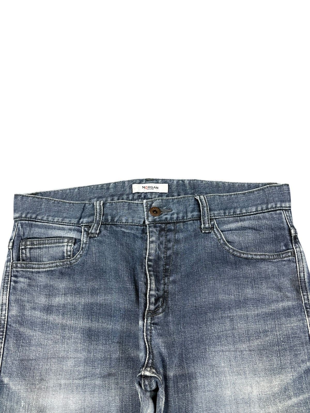 Morgan Homme Vintage Morgan Homme Distressed Bootcut Jeans Size US 33 - 4 Thumbnail