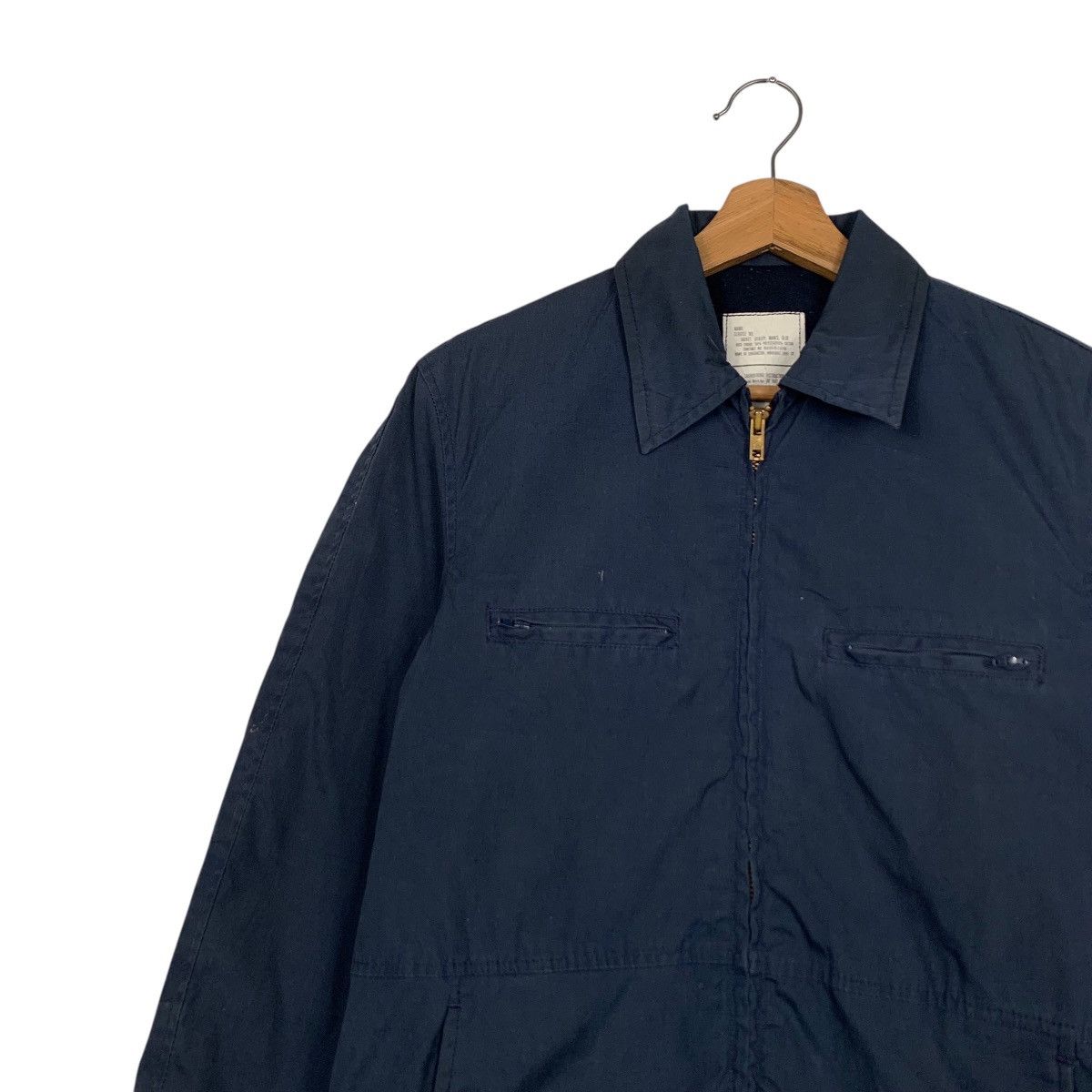 Vintage ☀️Vintage Military by Vanderbilt shirt navy zipper jacket Size US S / EU 44-46 / 1 - 4 Thumbnail