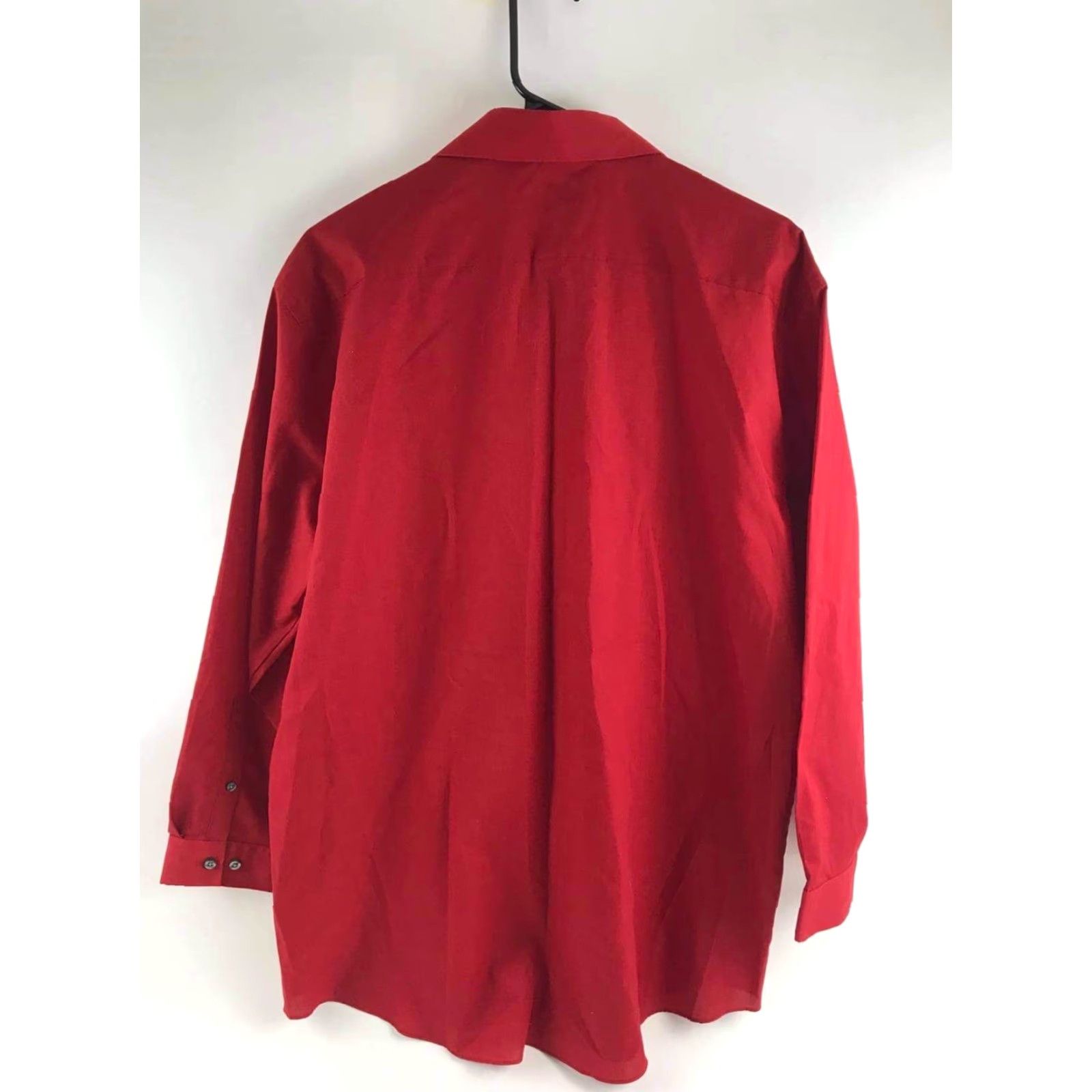 Vintage J Ferrar JF Shirt Men XL Red Solid Button Up Long Sleeve Opaque 17-17.5 32-33 Casual Size US XL / EU 56 / 4 - 2 Thumbnail