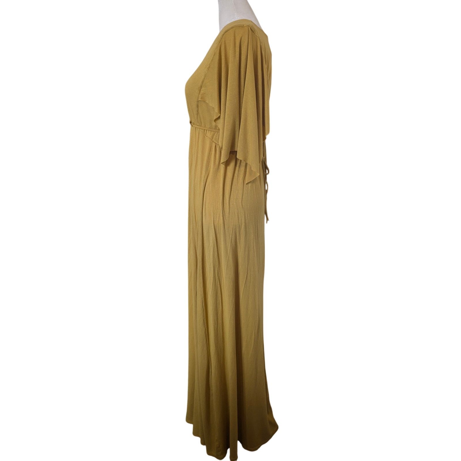 Other Isla Maude Butter Yellow Flowy Cap Sleeve Maxi Dress XS Size XS / US 0-2 / IT 36-38 - 2 Thumbnail