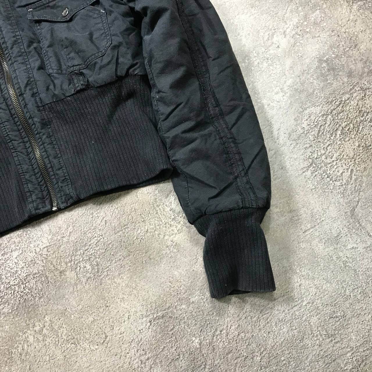 Vintage Vintage Y2K Quilted Bomber Jacket Black Streetwear Tapered S Size S / US 4 / IT 40 - 4 Thumbnail
