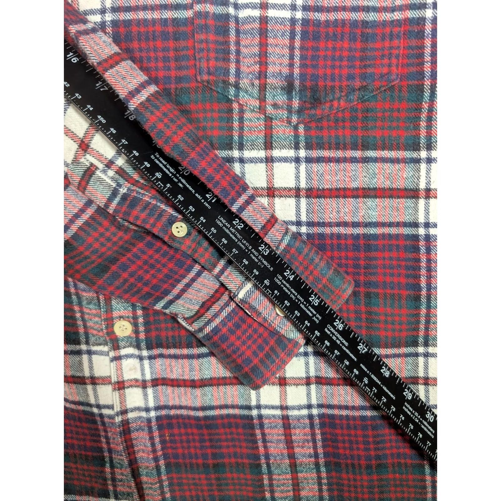 J.Crew VINTAGE J.CREW Oarsmen Flannel Shirt Mens XL Red Green Plaid Long Sleeve Button Up Size US XL / EU 56 / 4 - 4 Thumbnail