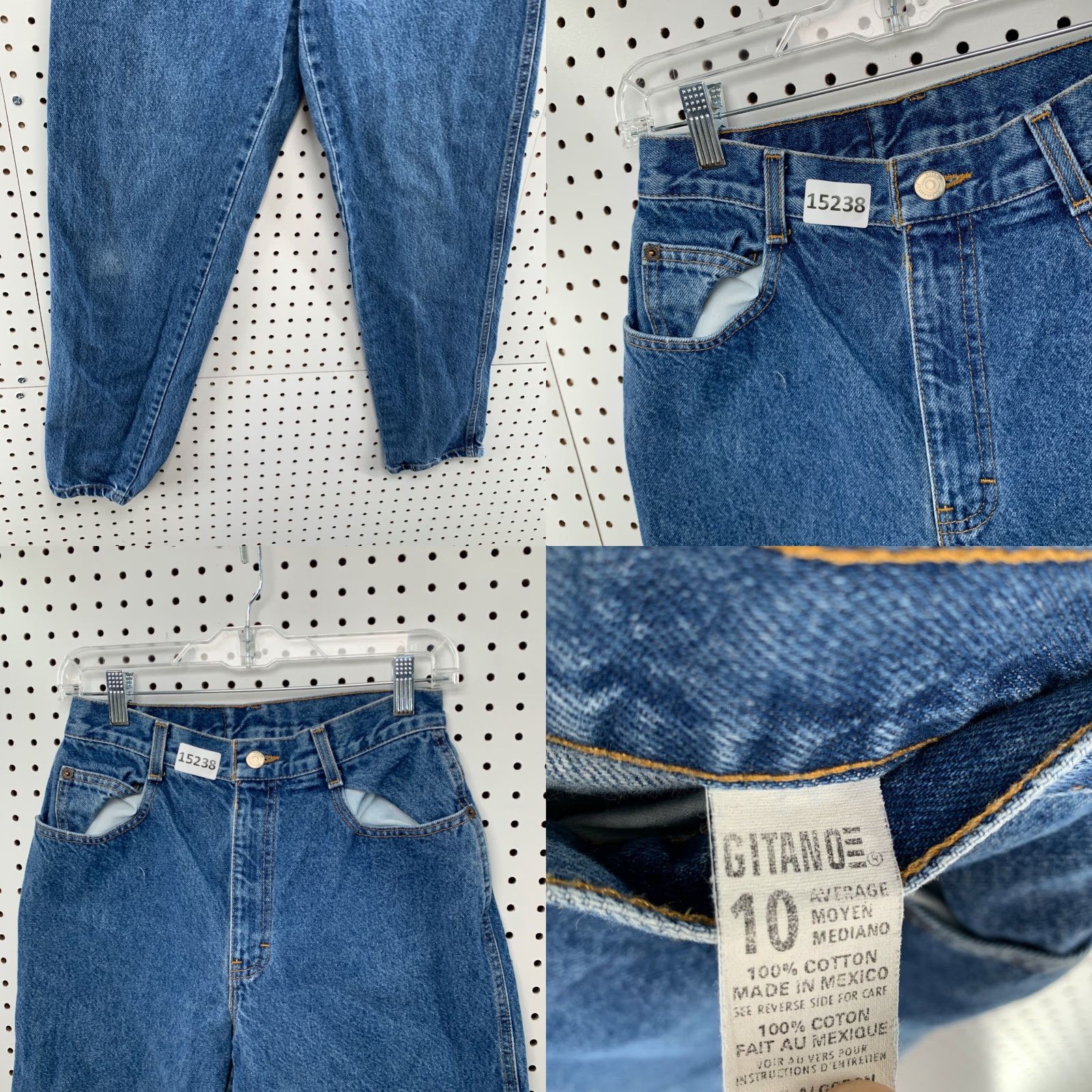 Vintage VINTAGE Emporio Gitano Denim Blue Jeans High Rise Womens 10 Tapered Dark Wash Jeans Size 32" / US 10 / IT 46 - 8 Thumbnail