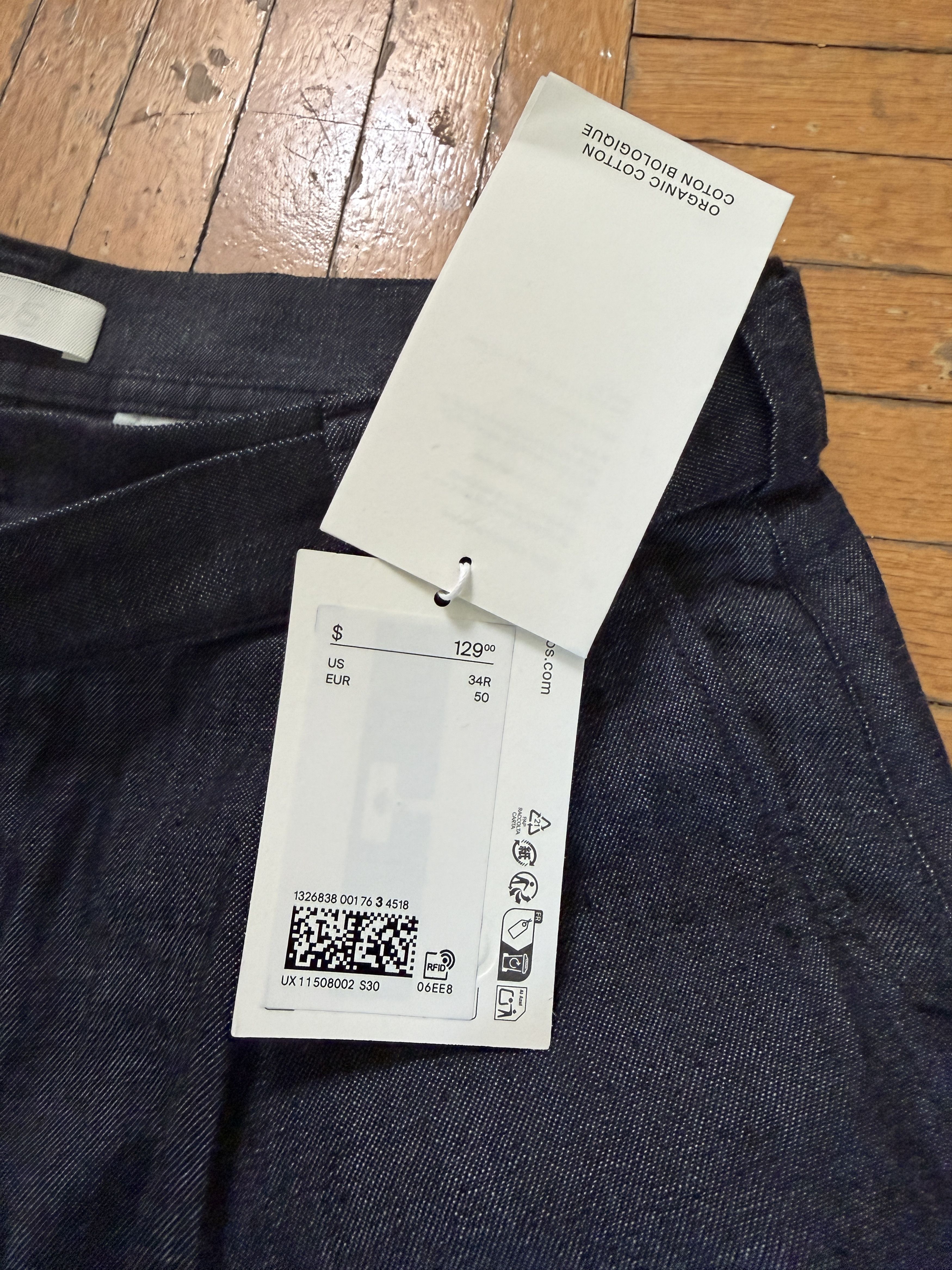 Cos Pleated Organic Cotton Denim Shorts Size US 34 / EU 50 - 4 Thumbnail