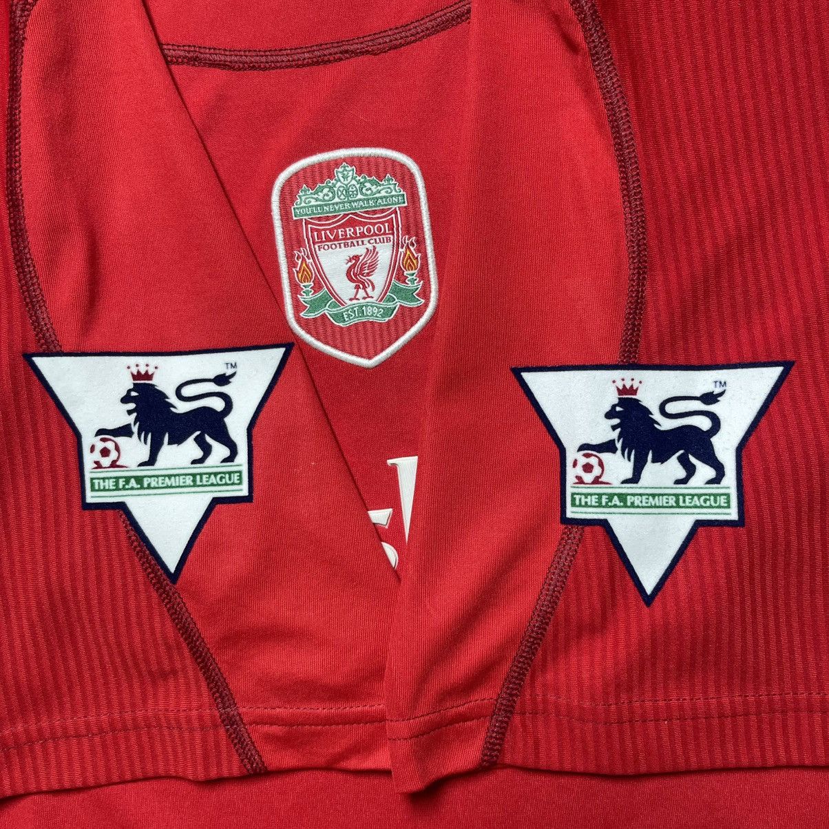 Reebok LIVERPOOL REEBOK 2002/2003 FOOTBALL HOME JERSEY #18 RIISE Size US L / EU 52-54 / 3 - 9 Thumbnail