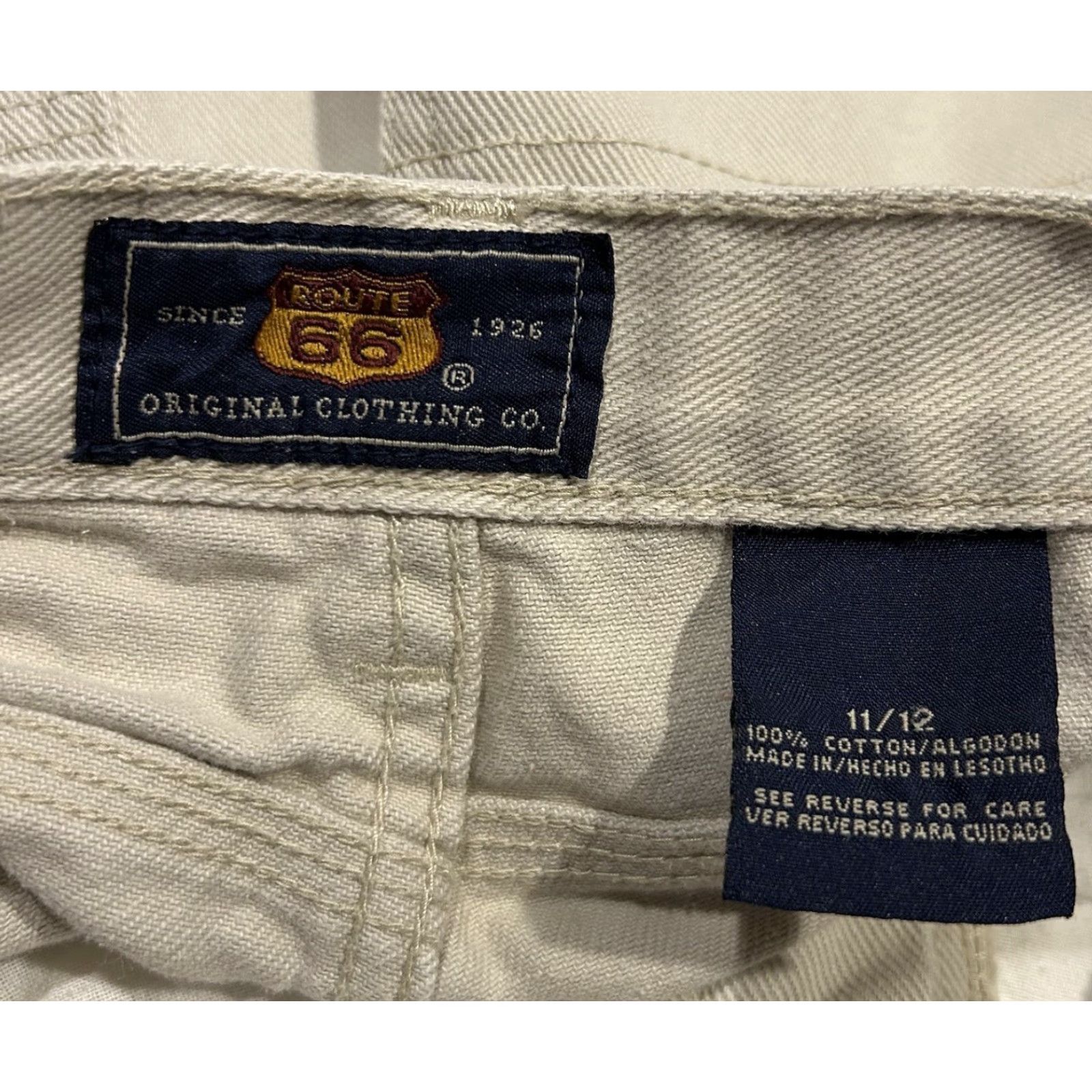 Route 66 Route 66 Denim Shorts Women's 11/12 High Rise Mom Carpenter 5-Pocket Tan Denim Short Casual Vintage 80s 90s Hip Hop Hippie Retro Beach Girls Womens Size 32" / US 10 / IT 46 - 4 Thumbnail