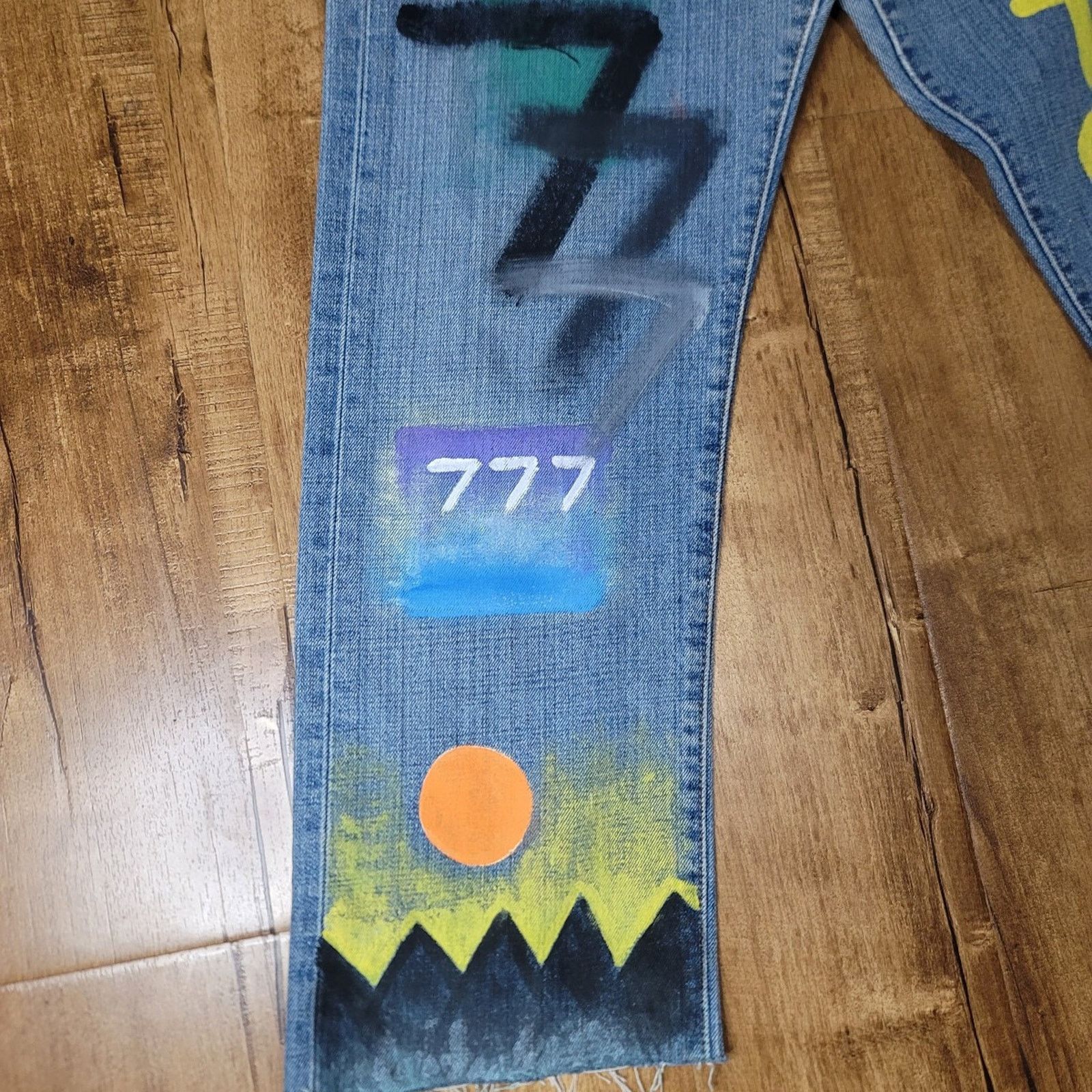 Levi's Levi's 501 Custom Hand Painted Jeans Size 30" / US 8 / IT 44 - 2 Thumbnail
