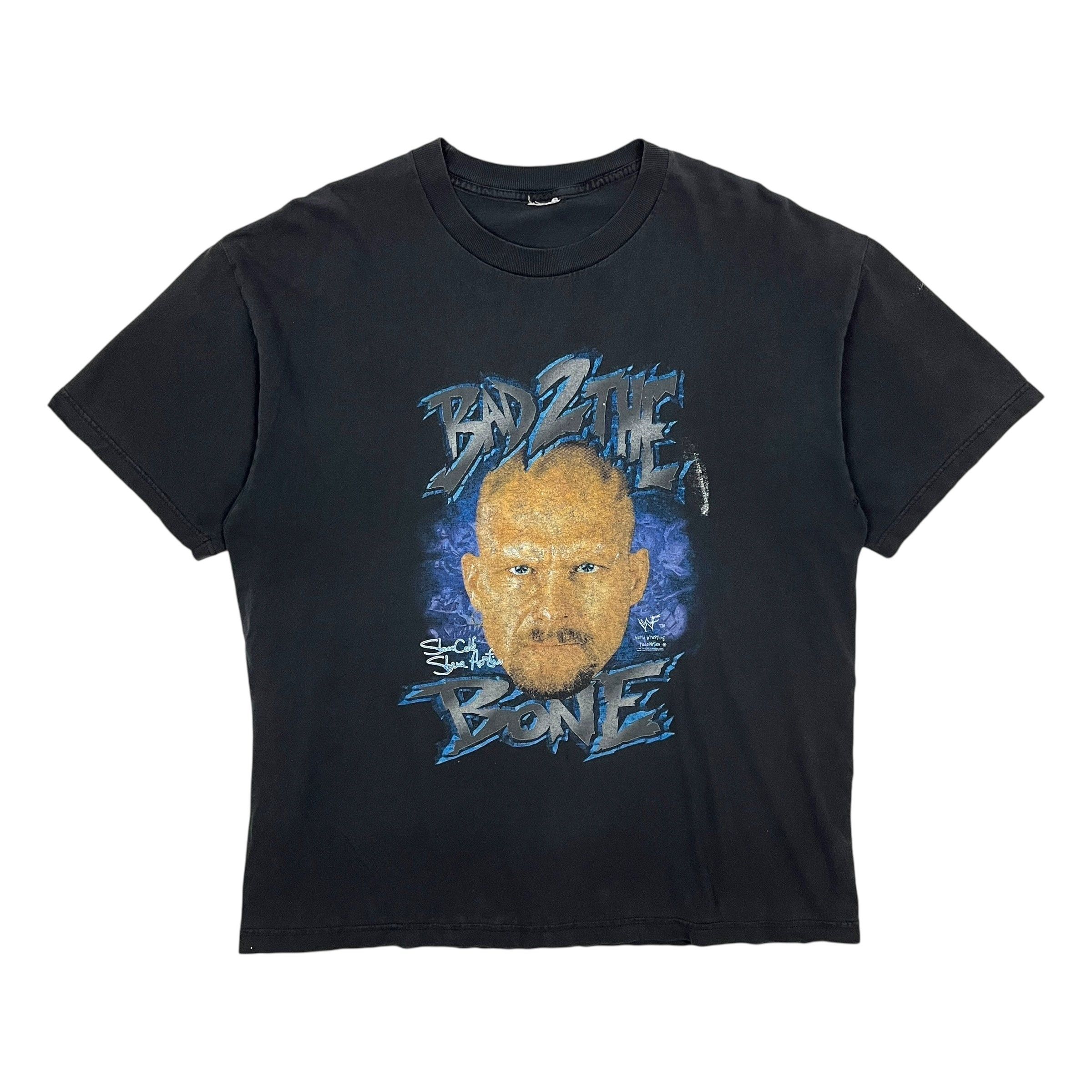 WWF 1998 Stone Cold Steve Austin Bad 2 The Bone WWF tee Size US XL / EU 56 / 4 - 1 Thumbnail