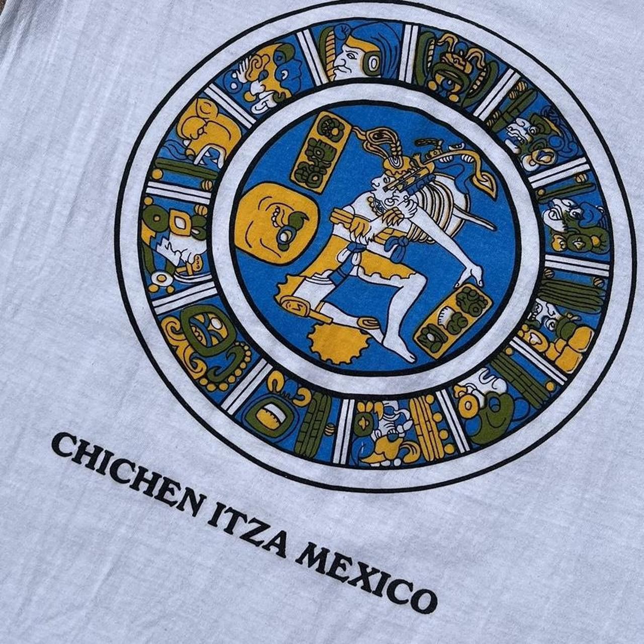 Vintage Vintage 90s Chichen Itza Mexico Aztec Tee Tshirt Size US XL / EU 56 / 4 - 3 Thumbnail
