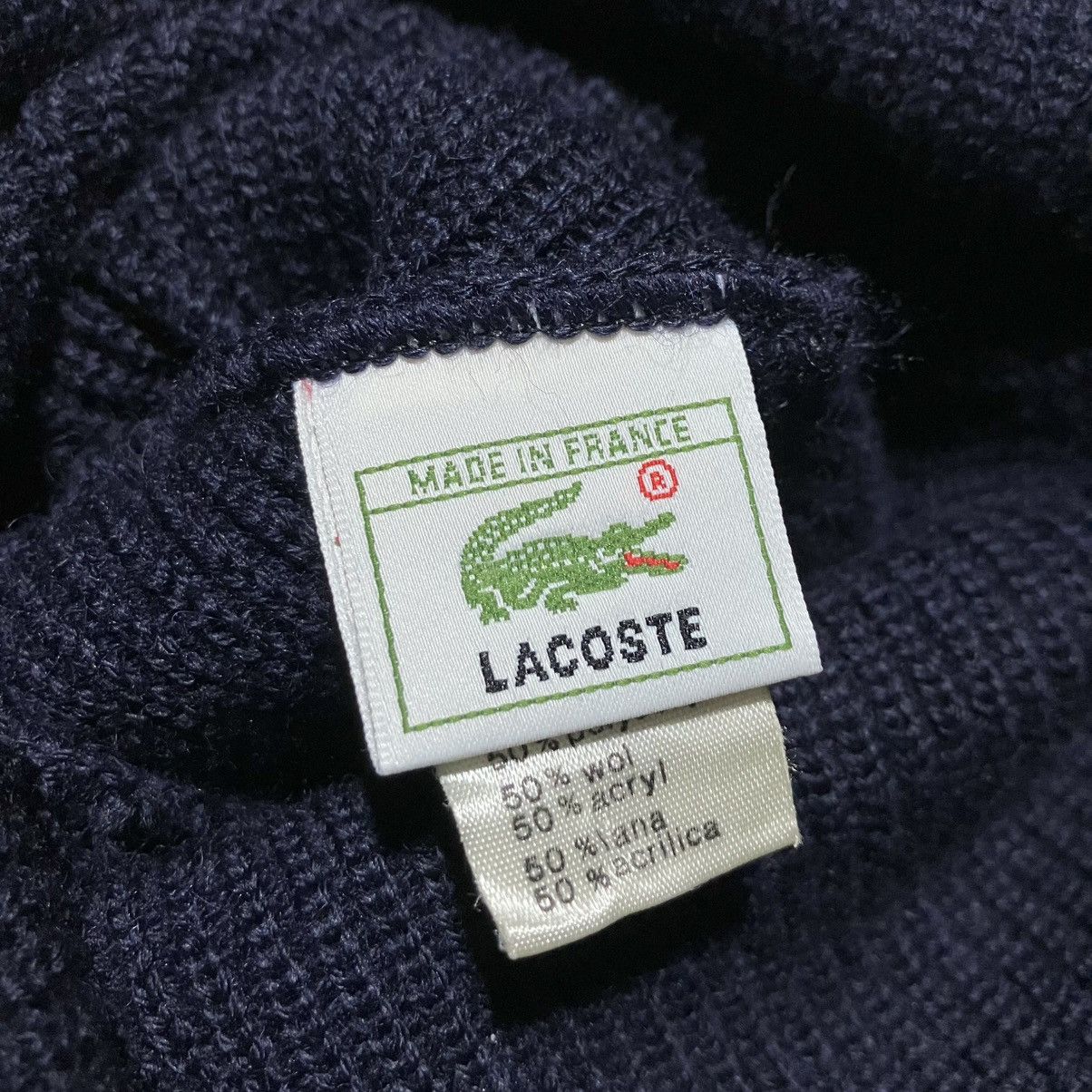 Lacoste Vintage LACOSTE Double Cuff Wool Hat Navy Blue Size ONE SIZE - 7 Thumbnail