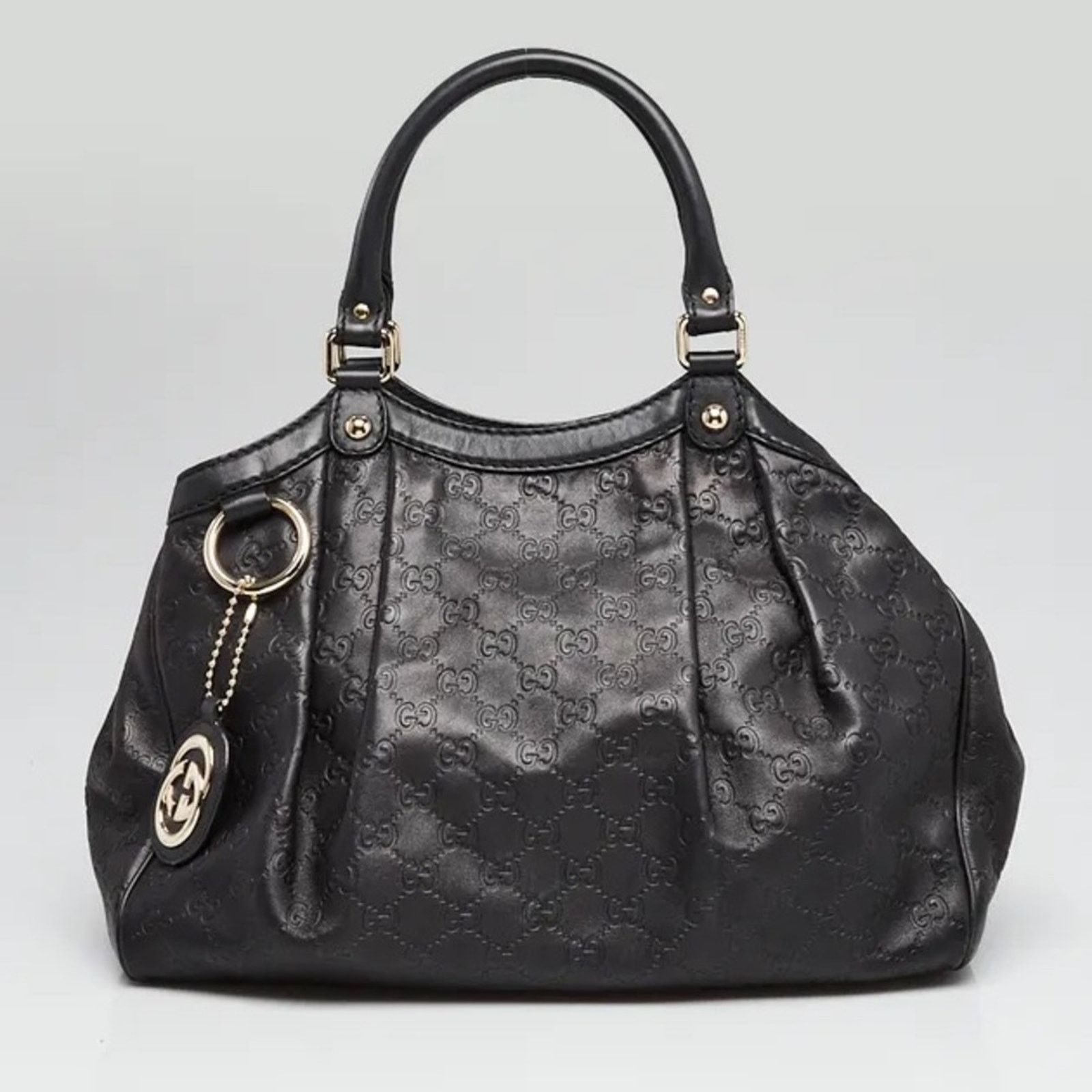 Gucci Gucci Sukey Guccissima GG Medium Tote Black 211944 Size ONE SIZE - 1 Thumbnail