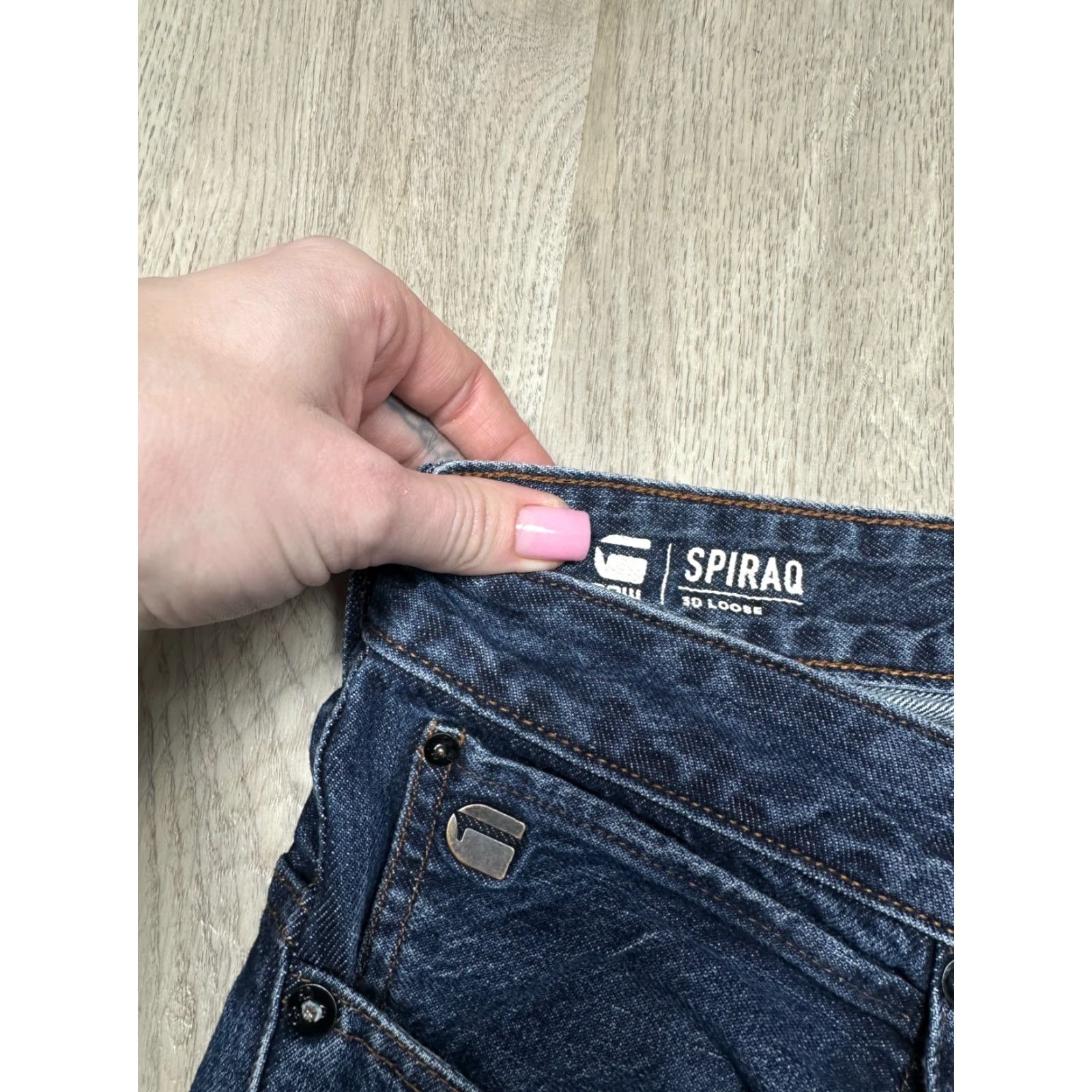 G-Star G-Star RAW Spiraq 3D Loose Denim Jeans Pant Men's 32 Blue Cotton Denim Straight Inseam 32" Waist 32" Size 32 jeans Size US 32 / EU 48 - 3 Thumbnail