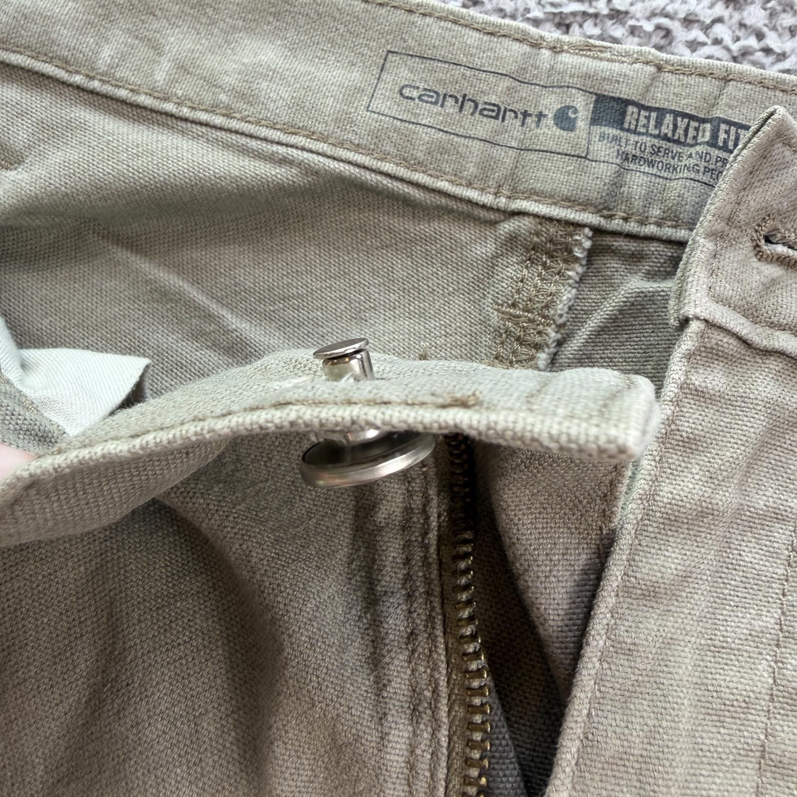 Carhartt Carhartt Relaxed Fit Carpenter Pants Tan Workwear 33x28 Size US 33 - 8 Thumbnail