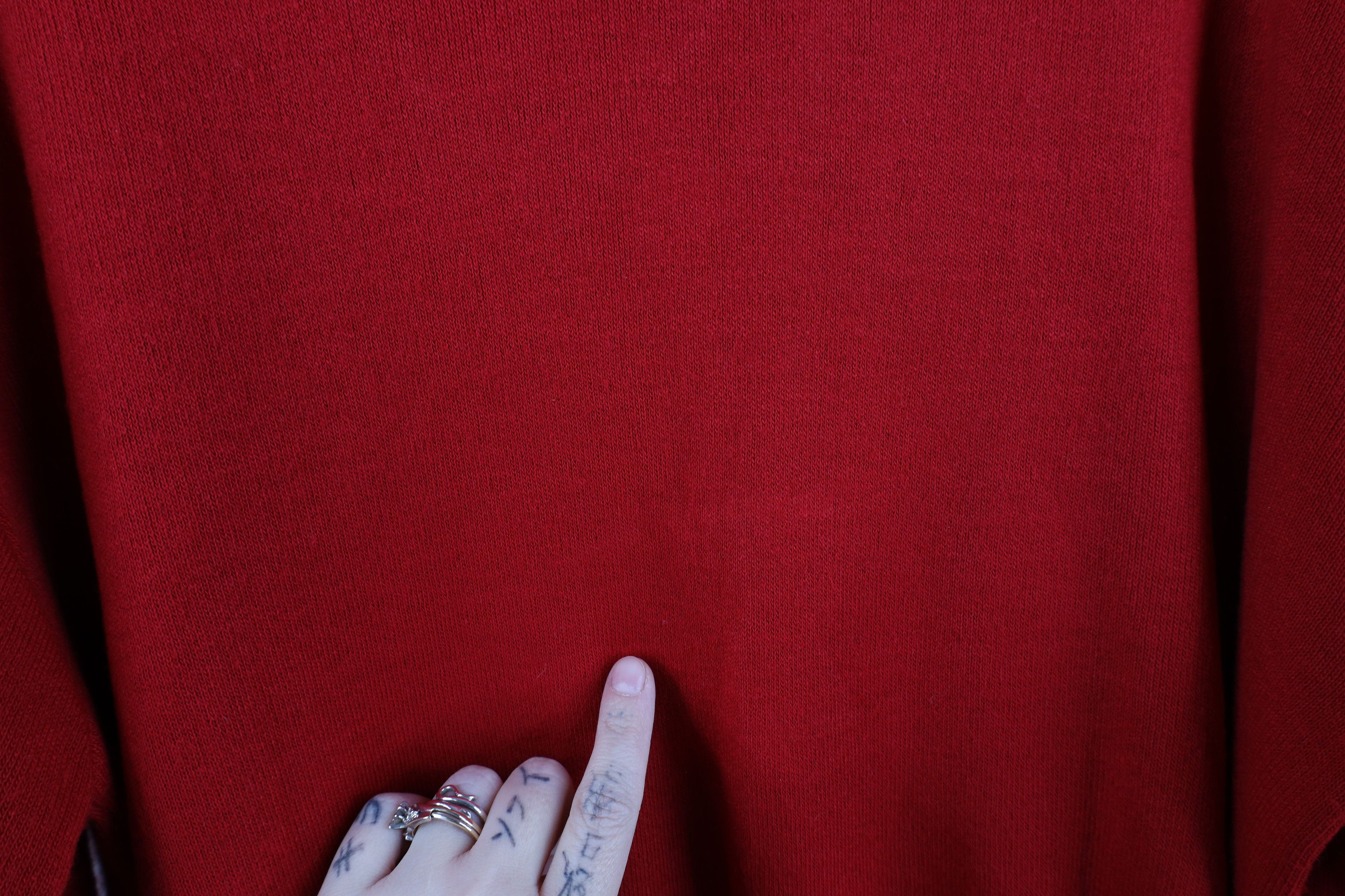 Vintage Vintage 70s Streetwear Blank Knit V-Neck Sweater Red USA Size US M / EU 48-50 / 2 - 9 Thumbnail