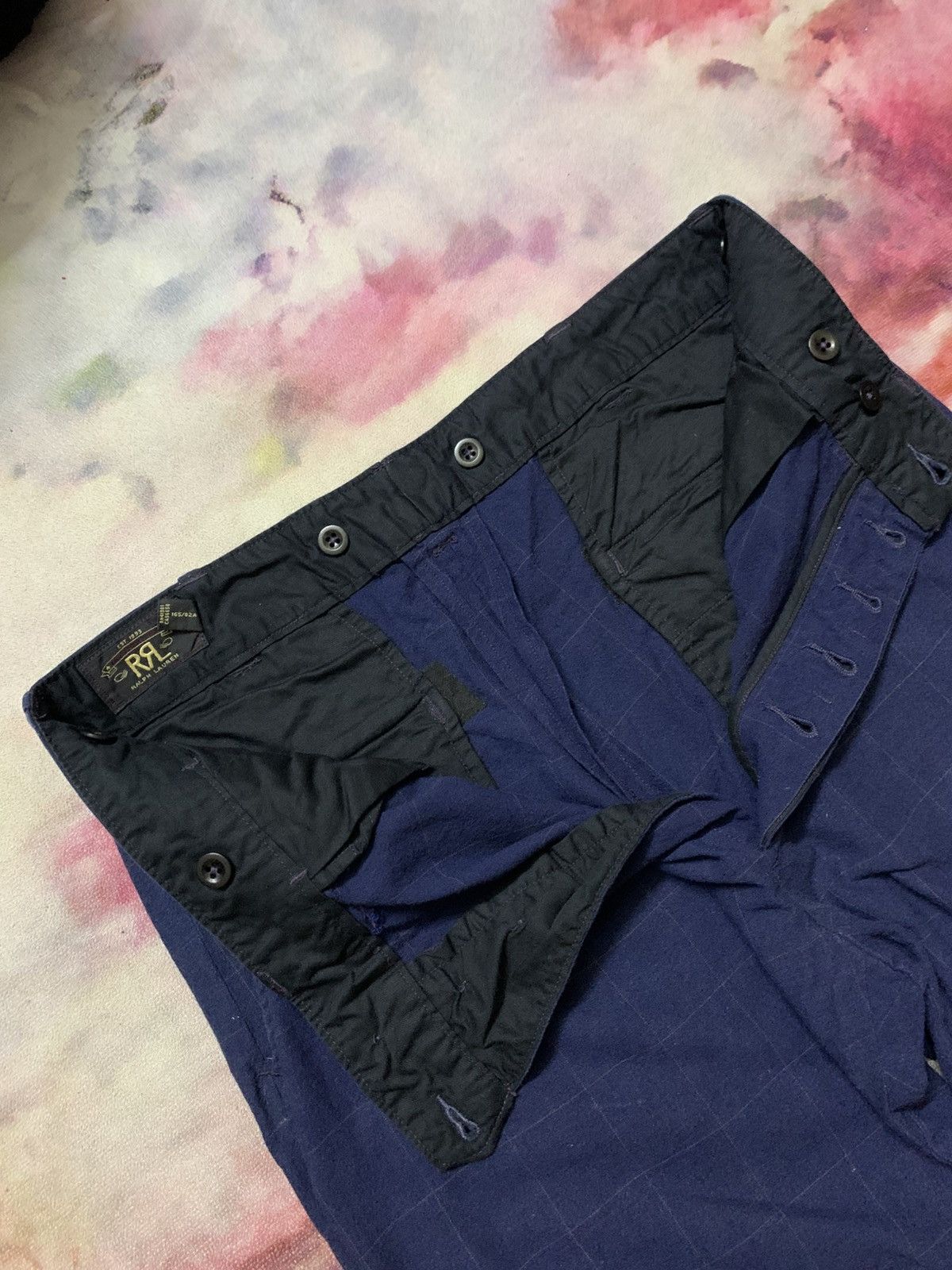 RRL Ralph Lauren RRL Double Pleat Navy Check Pants Vintage Style Size US 32 / EU 48 - 4 Thumbnail