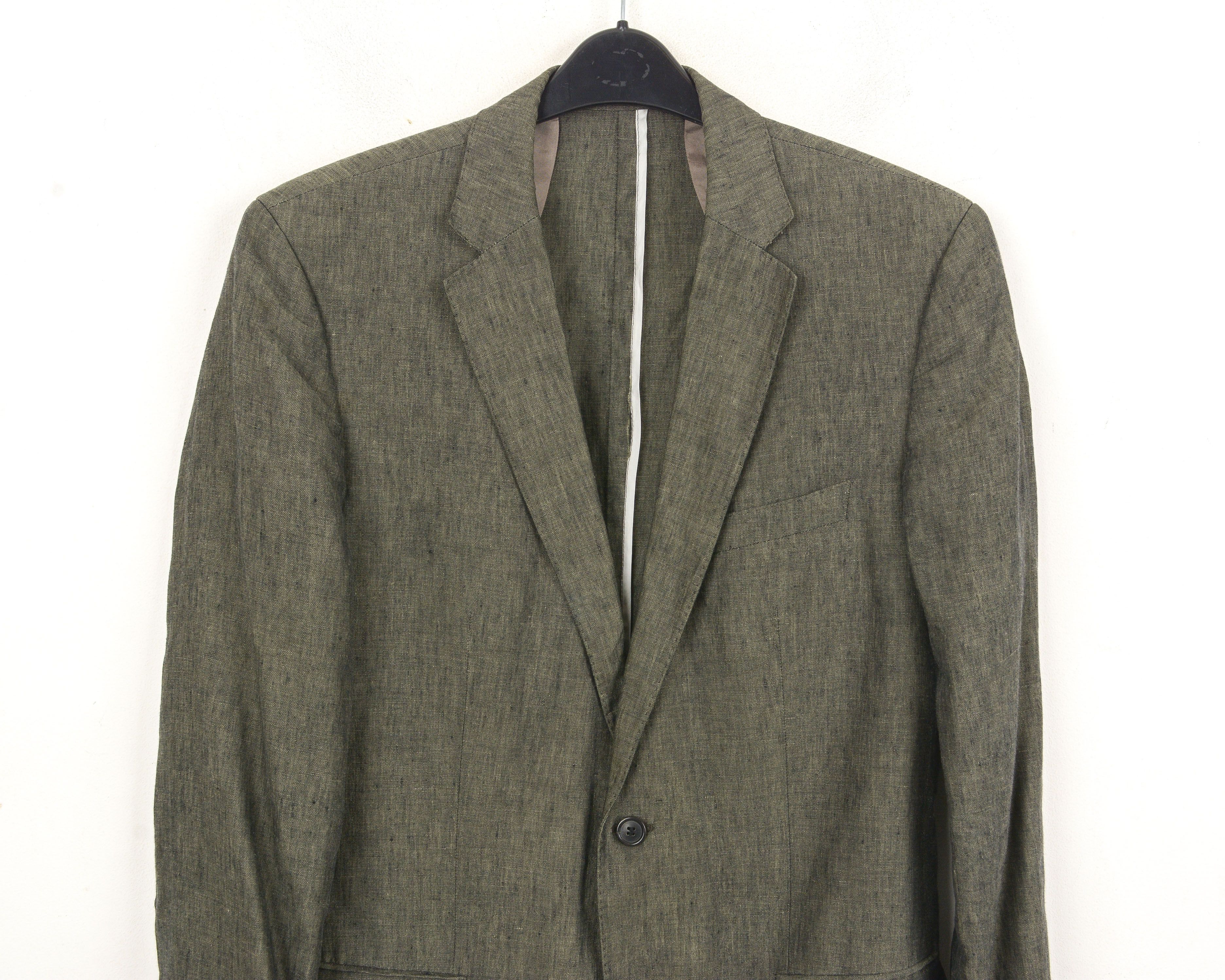 Hugo Boss Pure Linen UK 40L US Men Blazer Suit Jacket Sport EU 98 M Size 40L - 2 Thumbnail