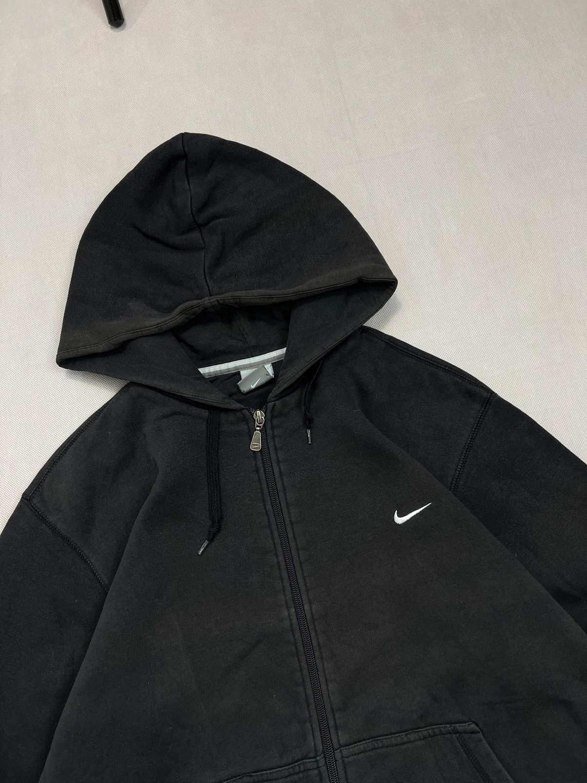 Nike × Vintage Hoodie Nike small logo zipped vintage 00’s y2k black Size US L / EU 52-54 / 3 - 3 Thumbnail