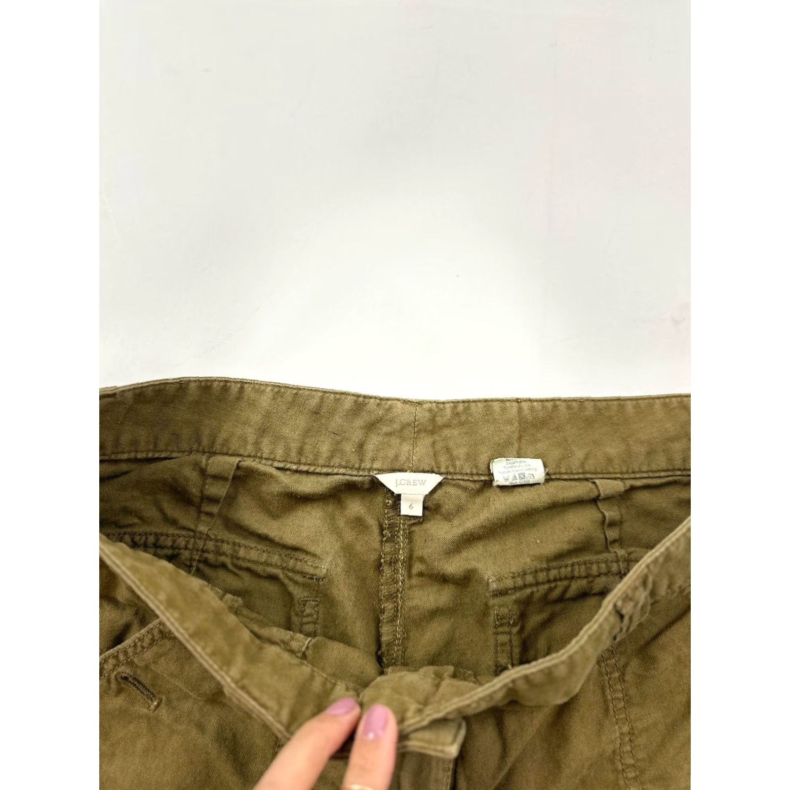 J.Crew J.Crew Women's Pants Cropped Brown Green Utility 6 Crop Size 28" / US 6 / IT 42 - 4 Thumbnail