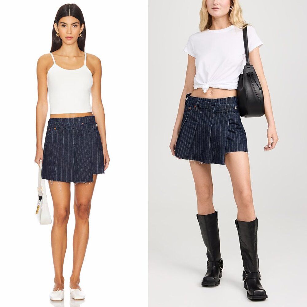 RE/DONE NWT New $250 RE/DONE Tennis Wrap Skirt Size 28 Size 28" / US 6 / IT 42 - 1 Thumbnail