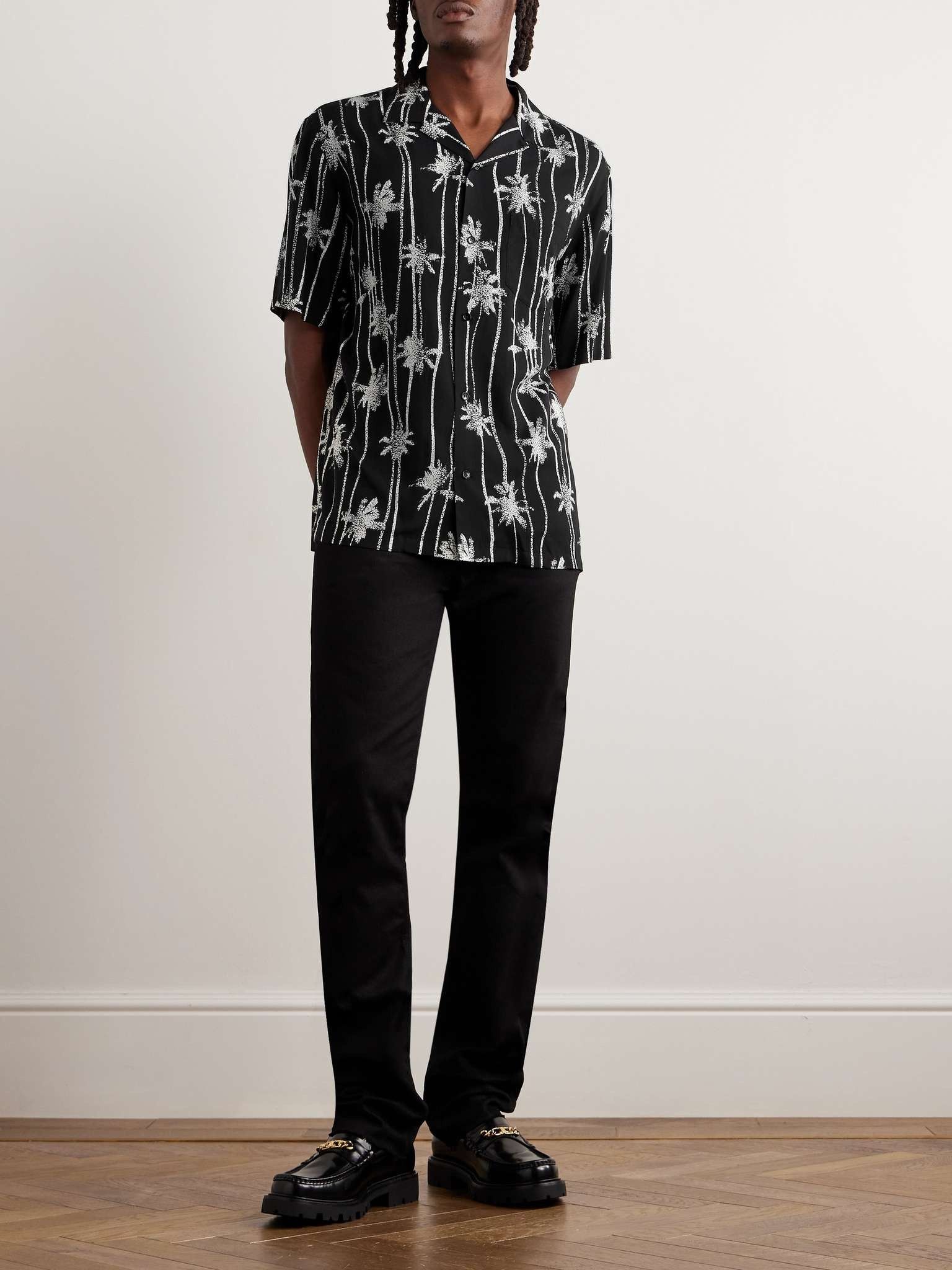 Celine o1y1024 Patterned Shirt in Black/White Size US M / EU 48-50 / 2 - 2 Thumbnail