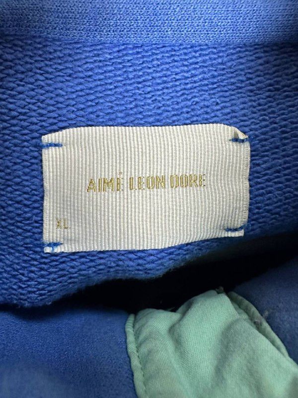 Aime Leon Dore Aimé Leon Dore Cotton Snap Button Henley Sweatshirt Blue Size US XL / EU 56 / 4 - 14 Thumbnail