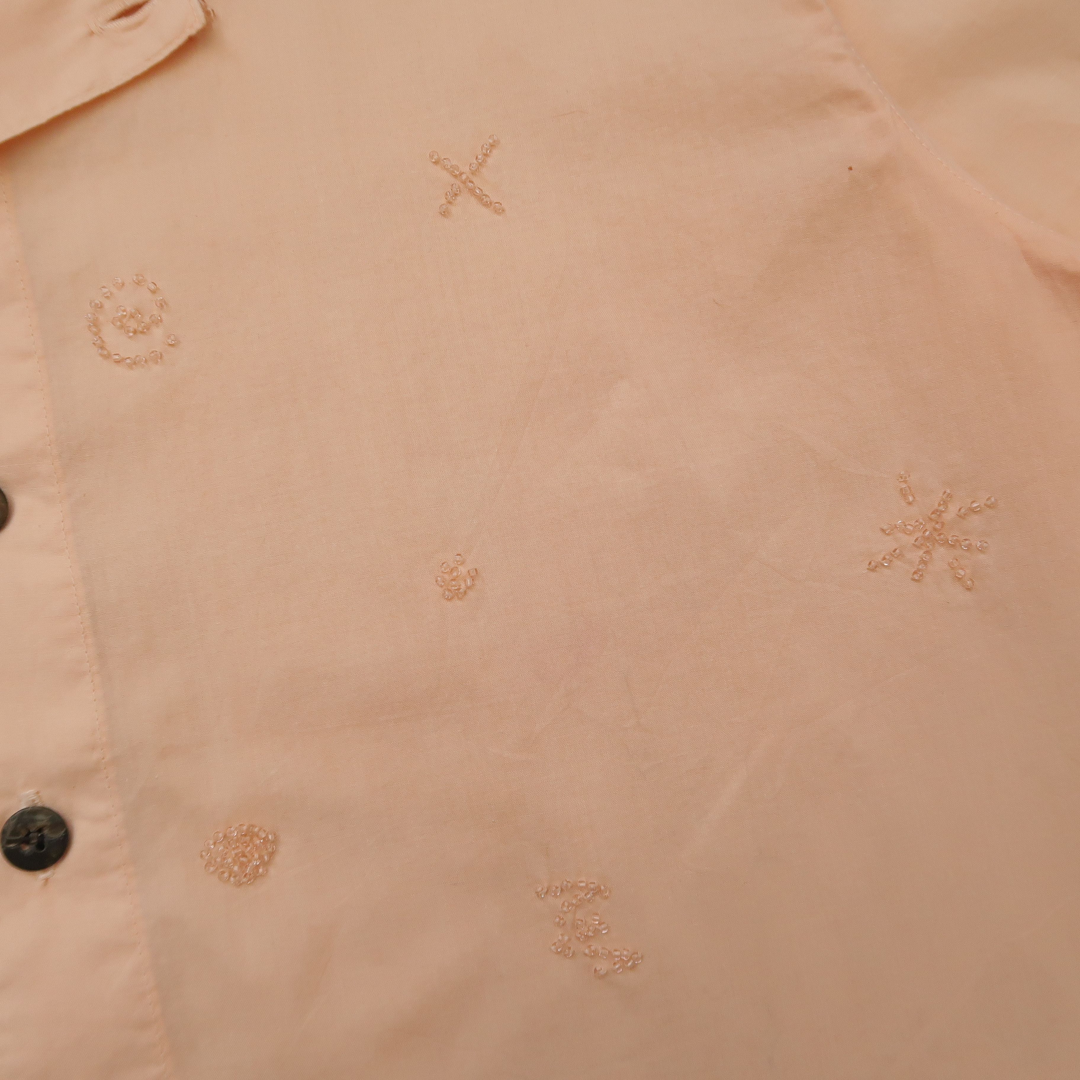 Issey Miyake Vintage 90s Hai Sporting Gear Multi Mesh Shirt Peach Size US M / EU 48-50 / 2 - 6 Thumbnail