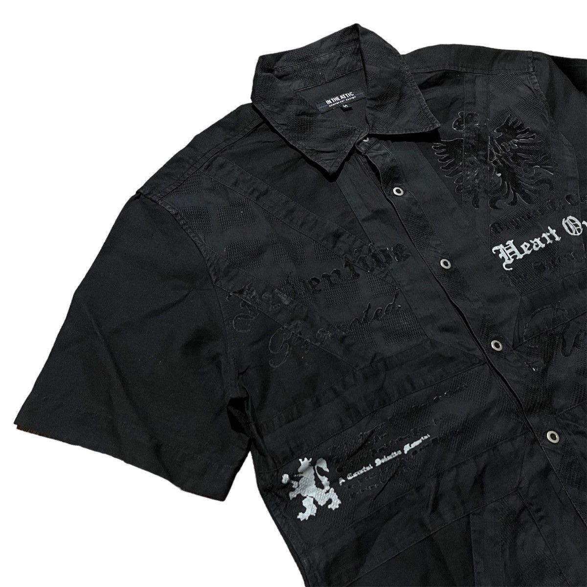14th Addiction × If Six Was Nine × Japanese Brand Y2K In The Attic Poem Grunge Gothic Punk Style Short Shirt Size US M / EU 48-50 / 2 - 6 Thumbnail