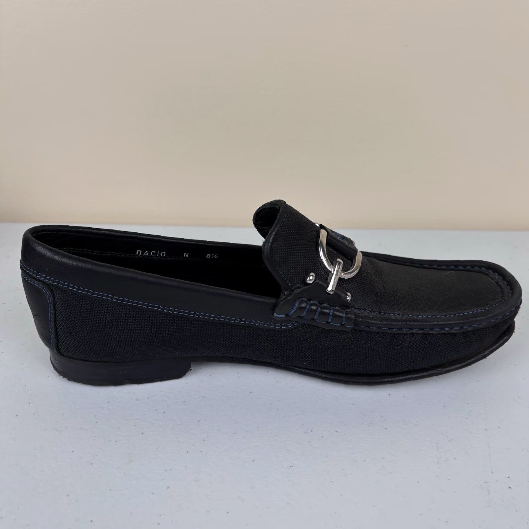 Donald Pliner Donald J. Pliner Loafers Men 8.5 Narrow Black Leather Horsebit Dacio 2 Dress Slip On Size US 9 / EU 42 - 5 Thumbnail