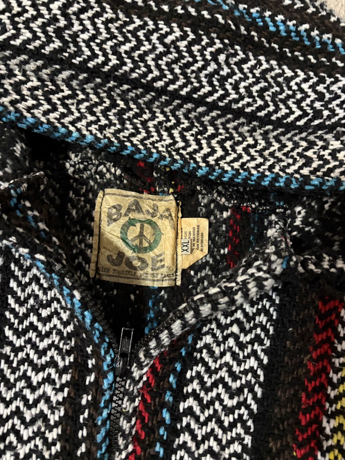 Baja Joe Baja Joe Zip Up Mexican Hoodie Jacket XXL Multicolor Striped Size US XXL / EU 58 / 5 - 2 Thumbnail