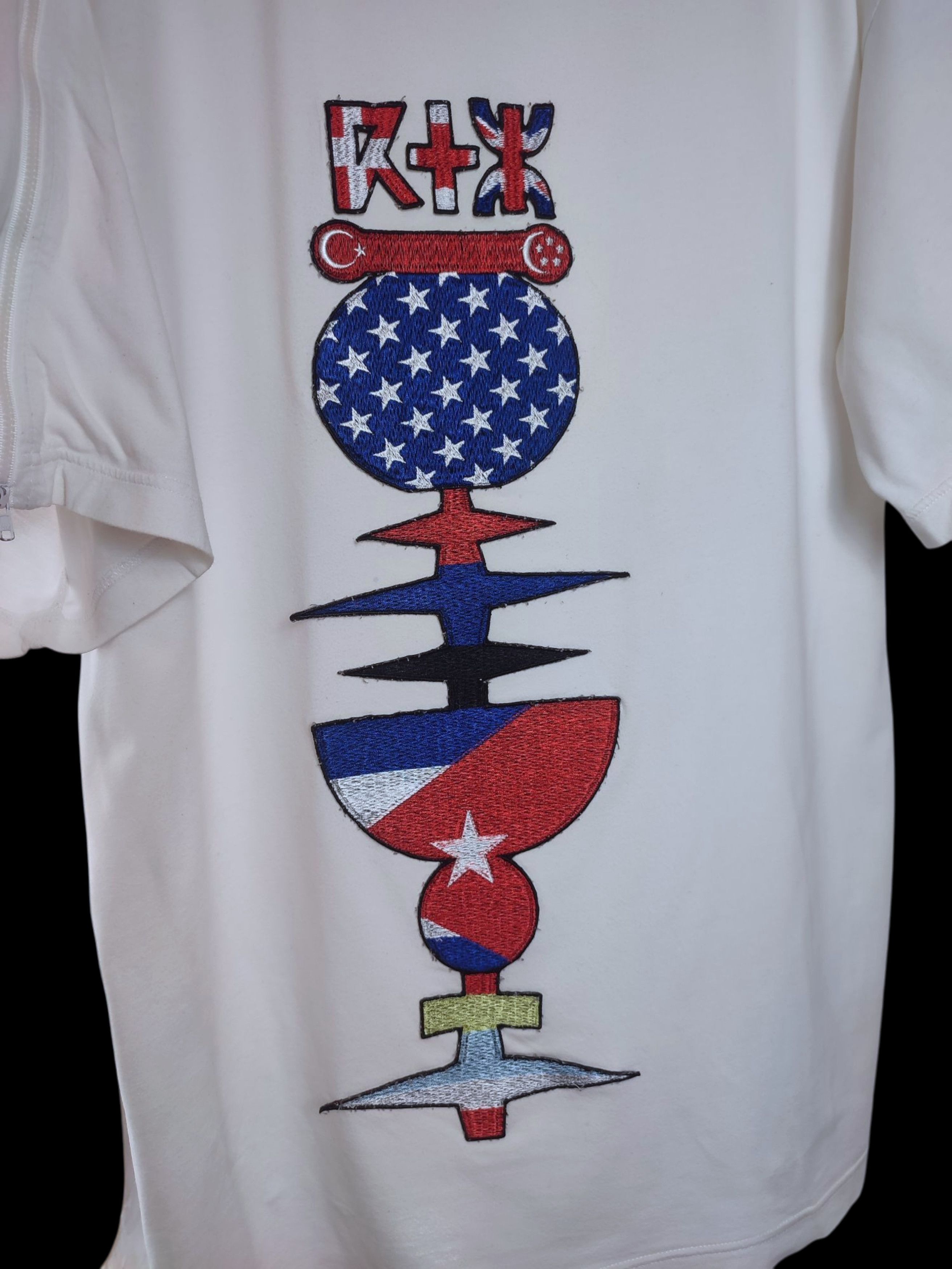 KTZ KTZ Kokon To Zai White Embroidered Rocket Graphic Flag Tee Size US S / EU 44-46 / 1 - 2 Thumbnail