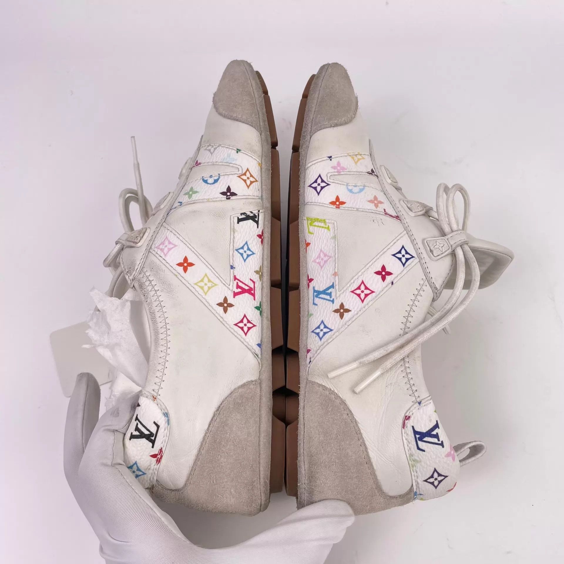 Louis Vuitton LV x Murakami Women's White Tricolor Shoes Size 38 Size US 7.5 / IT 37.5 - 3 Thumbnail