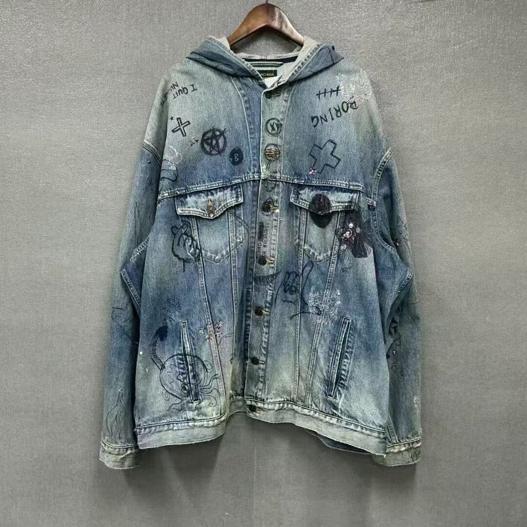 Balenciaga Balenciaga Denim Jacket Outerwear Size US XS / EU 42 / 0 - 1 Thumbnail