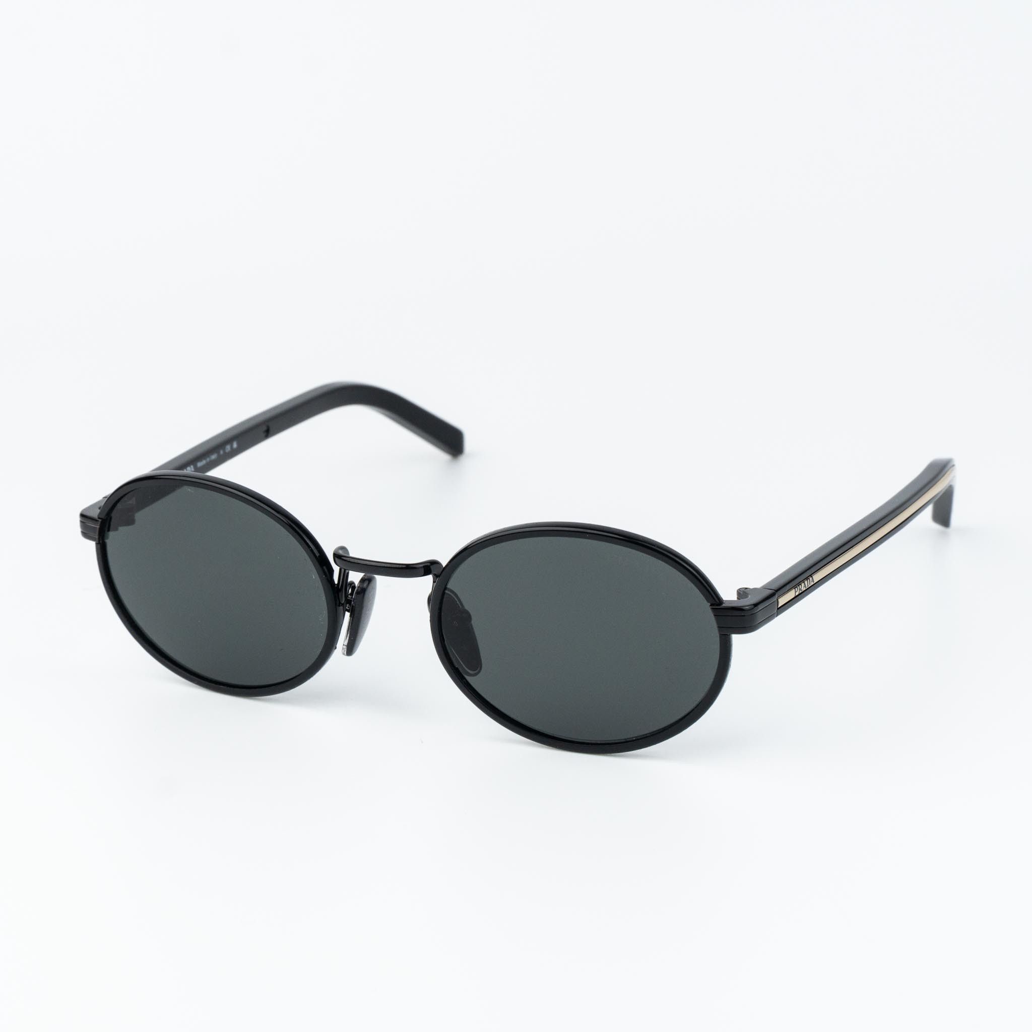 Prada Prada Women Sunglasses Oval PRB56S AAV08Z NEW AUTHENTIC Size ONE SIZE - 4 Thumbnail