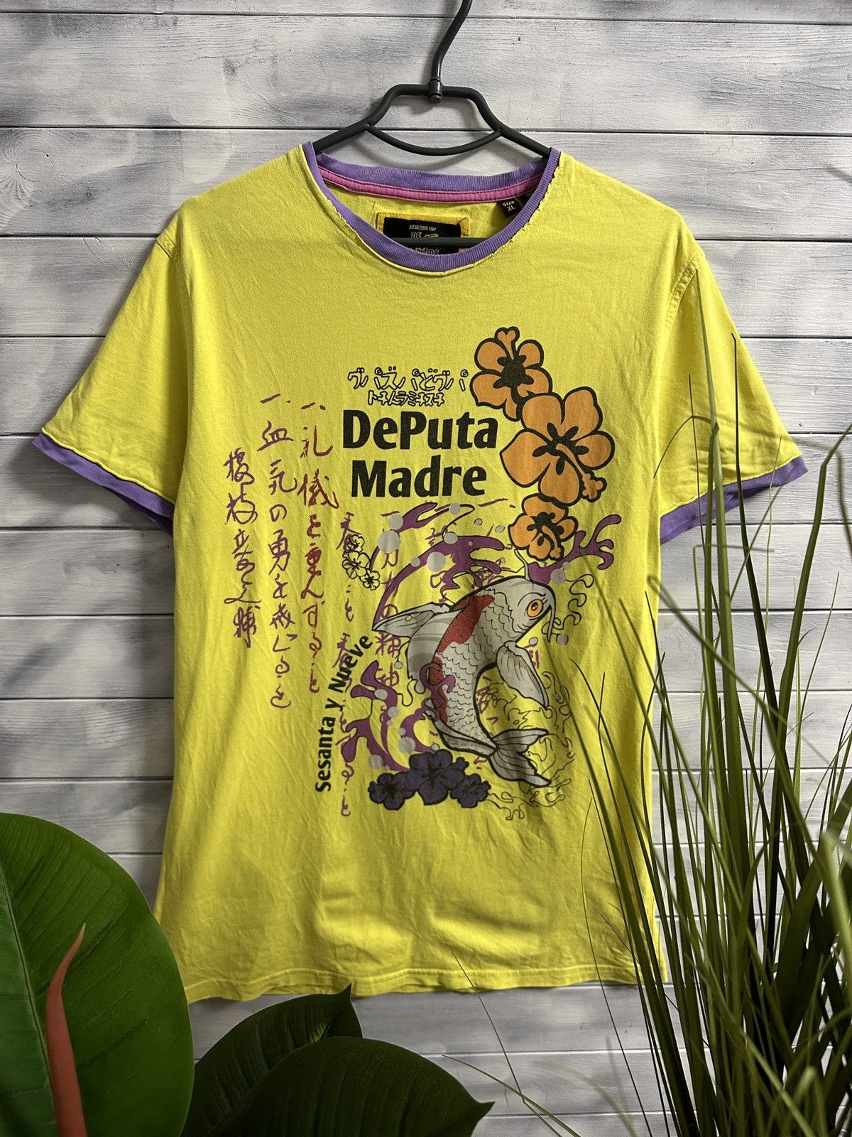 Japanese Brand Vintage Y2K “De Puta Madre” 69 T-Shirt Sesanta y Nueve Carp Size US L / EU 52-54 / 3 - 1 Thumbnail