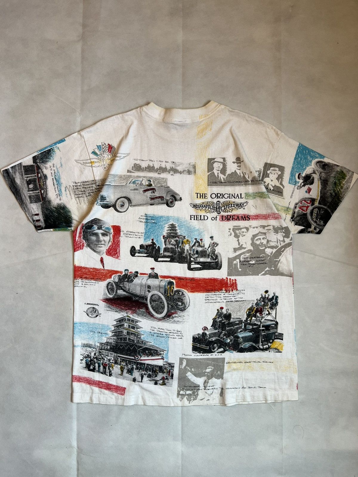Vintage 90's AOP Indiana Police Motor Speedway Field Of Dreams Size US XL / EU 56 / 4 - 8 Thumbnail