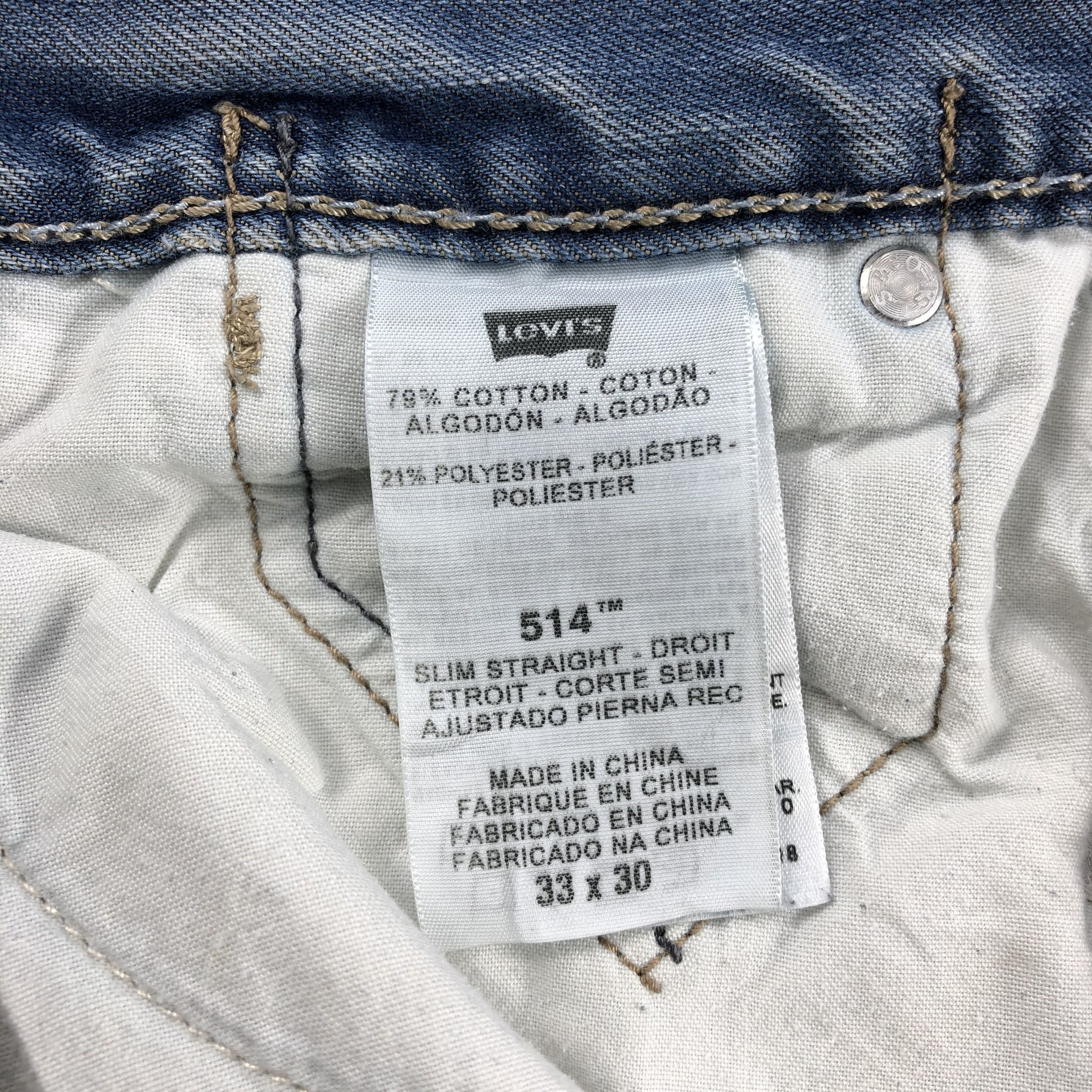 Levi's Vintage Light Wash Levis 514 Jeans-JM1193 Size US 34 / EU 50 - 10 Thumbnail