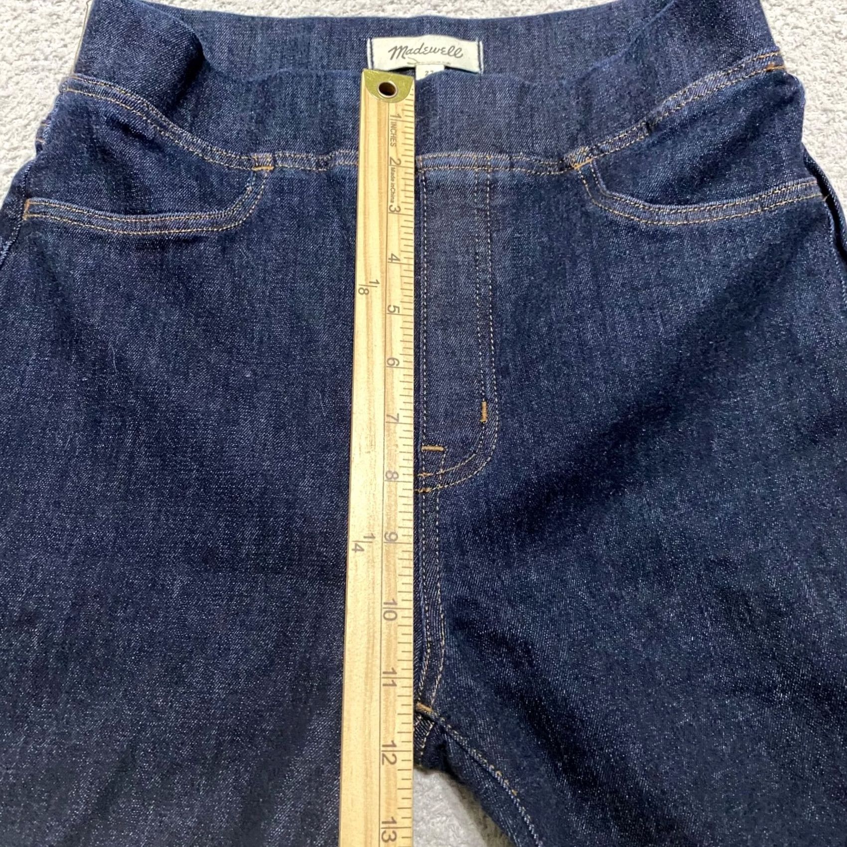 Madewell Madewell Jeans Blue Denim Dark Wash Flared High Rise Pull On 27 Regular Women 5-Pocket Shirt? Size 27" / US 4 / IT 40 - 7 Thumbnail