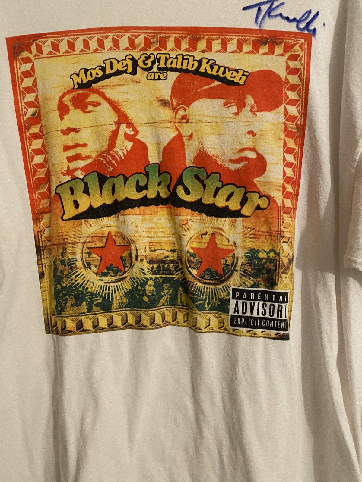 Band Tees × Rap Tees Black Star autographed rap tee signed Talib kweli Mos Def Size US XL / EU 56 / 4 - 3 Thumbnail