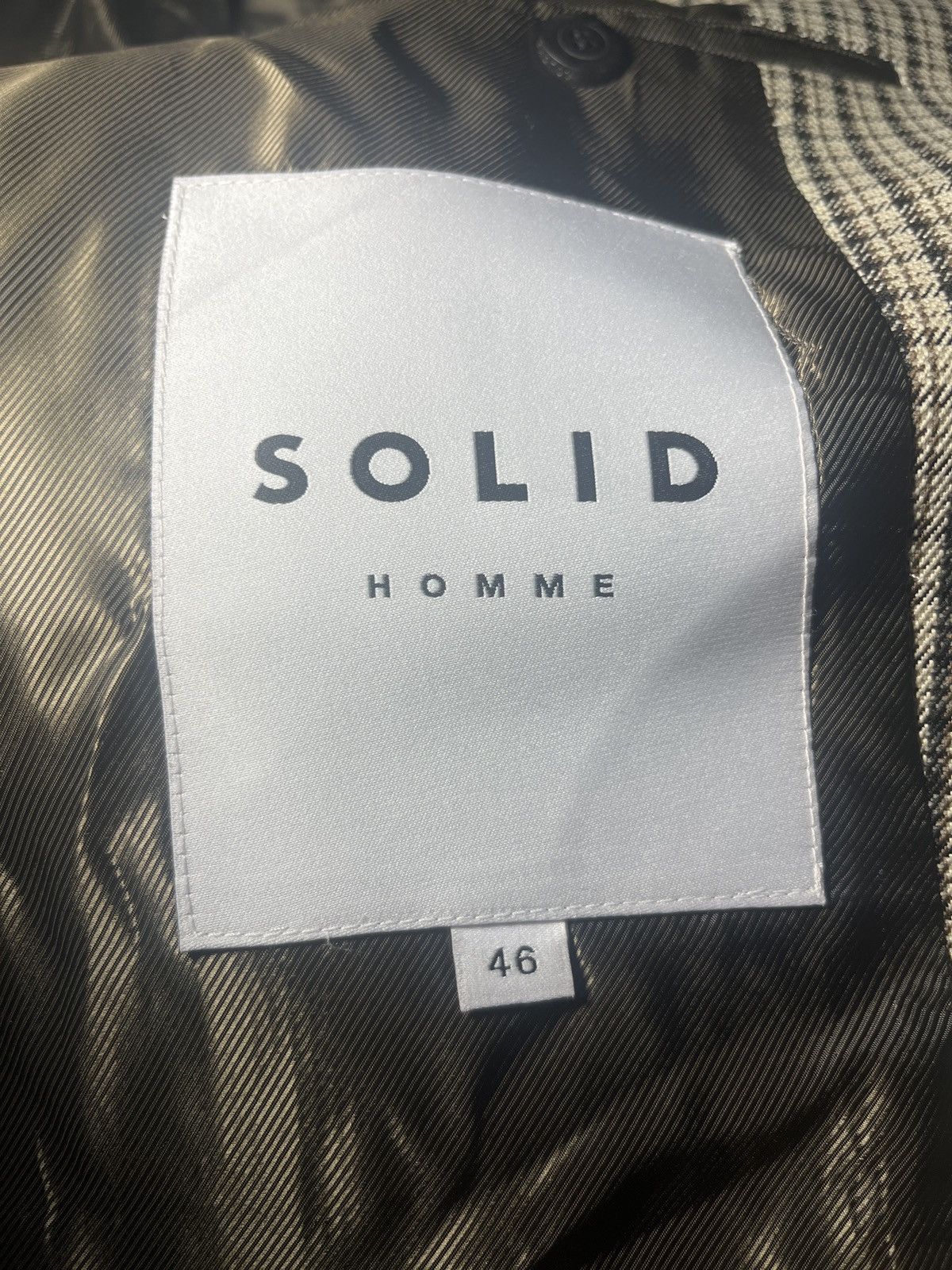 Solid Homme Beige check coat Size US S / EU 44-46 / 1 - 5 Thumbnail