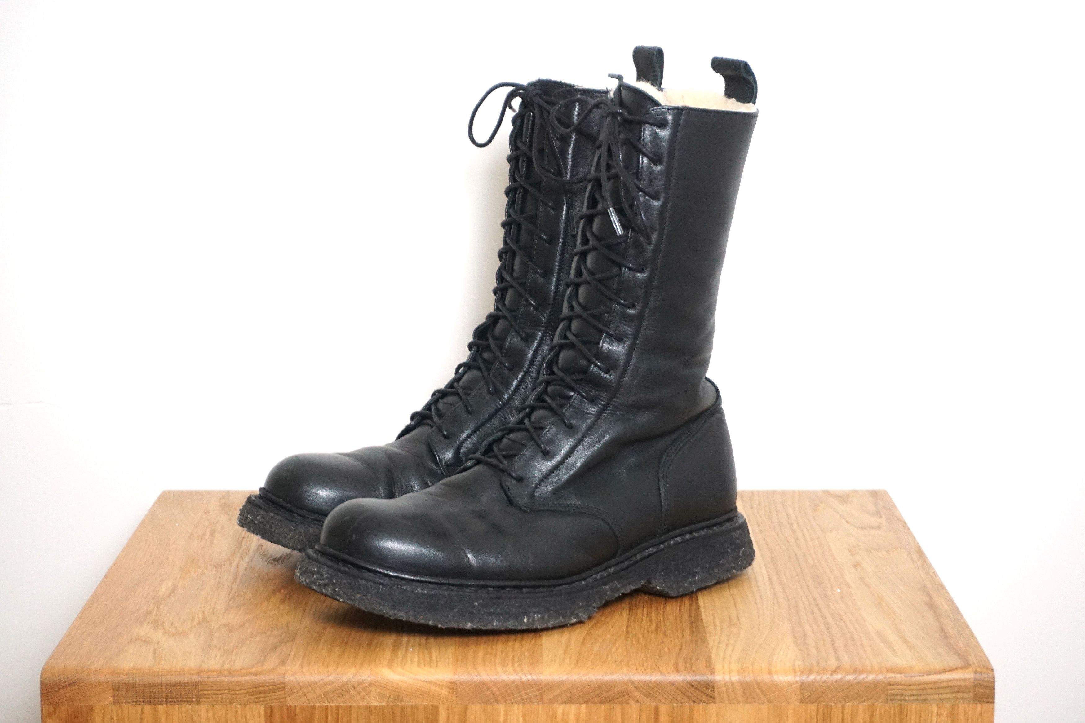 Balmain FW11 Shearling Ranger Boots by Christophe Decarnin Size US 7 / EU 40 - 2 Thumbnail