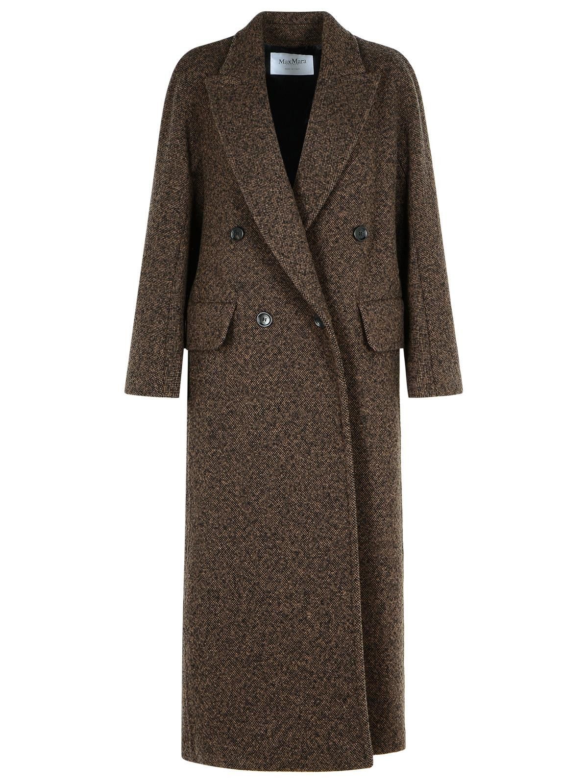 Max Mara MAX MARA 'Arco 1234' Chocolate Virgin Wool Coat Size S / US 4 / IT 40 - 1 Thumbnail