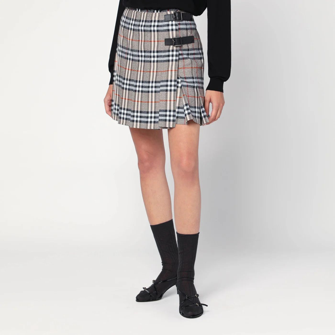Burberry o1d2blof0426 Wool Mini Skirt in Multicolor Size 28" / US 6 / IT 42 - 2 Thumbnail