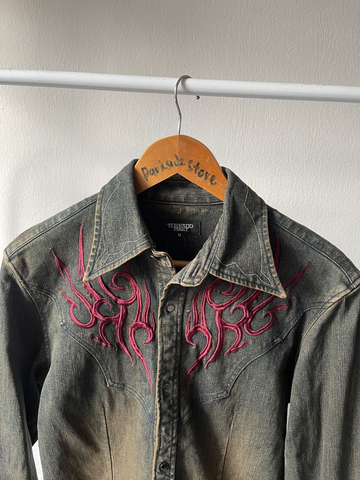If Six Was Nine 2000s Tornado Mart Tattoo Embroidery Button Ups Size US S / EU 44-46 / 1 - 5 Thumbnail