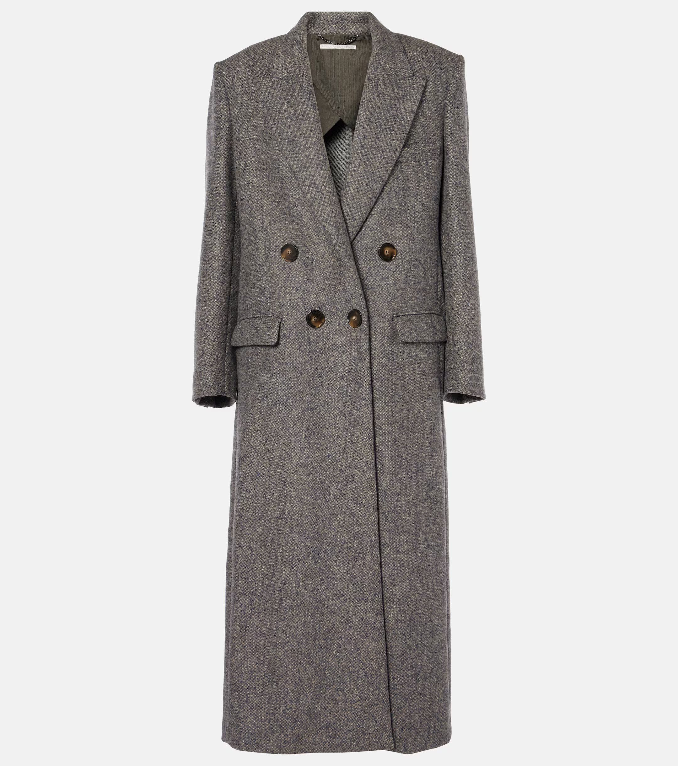 Stella McCartney o1s22i1n1024 Maxi Tweed Coat in Grey Size S / US 4 / IT 40 - 1 Thumbnail